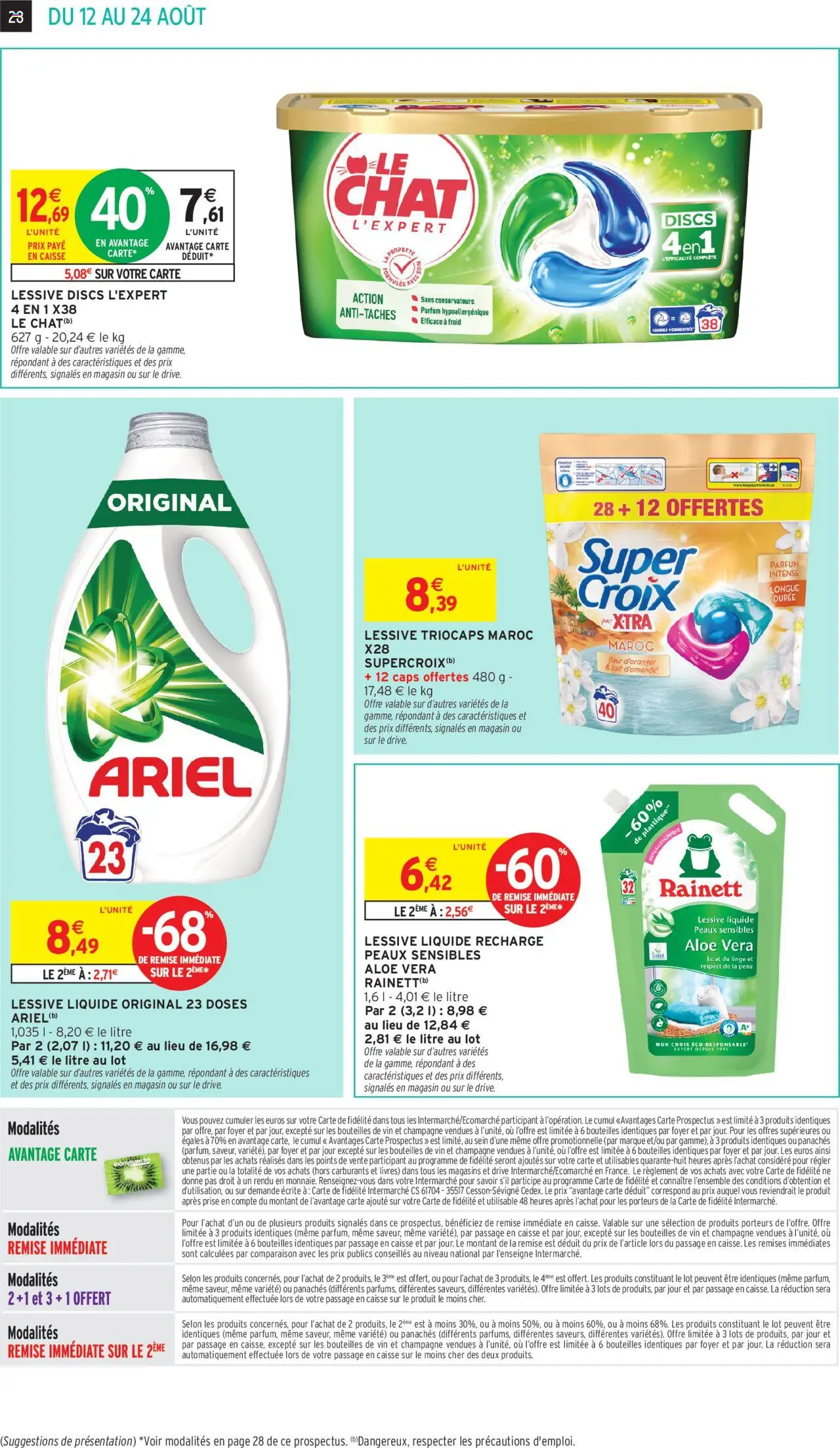  | Page: 28 | Produits: Ariel, Lait d'amande, Parfum, Lait