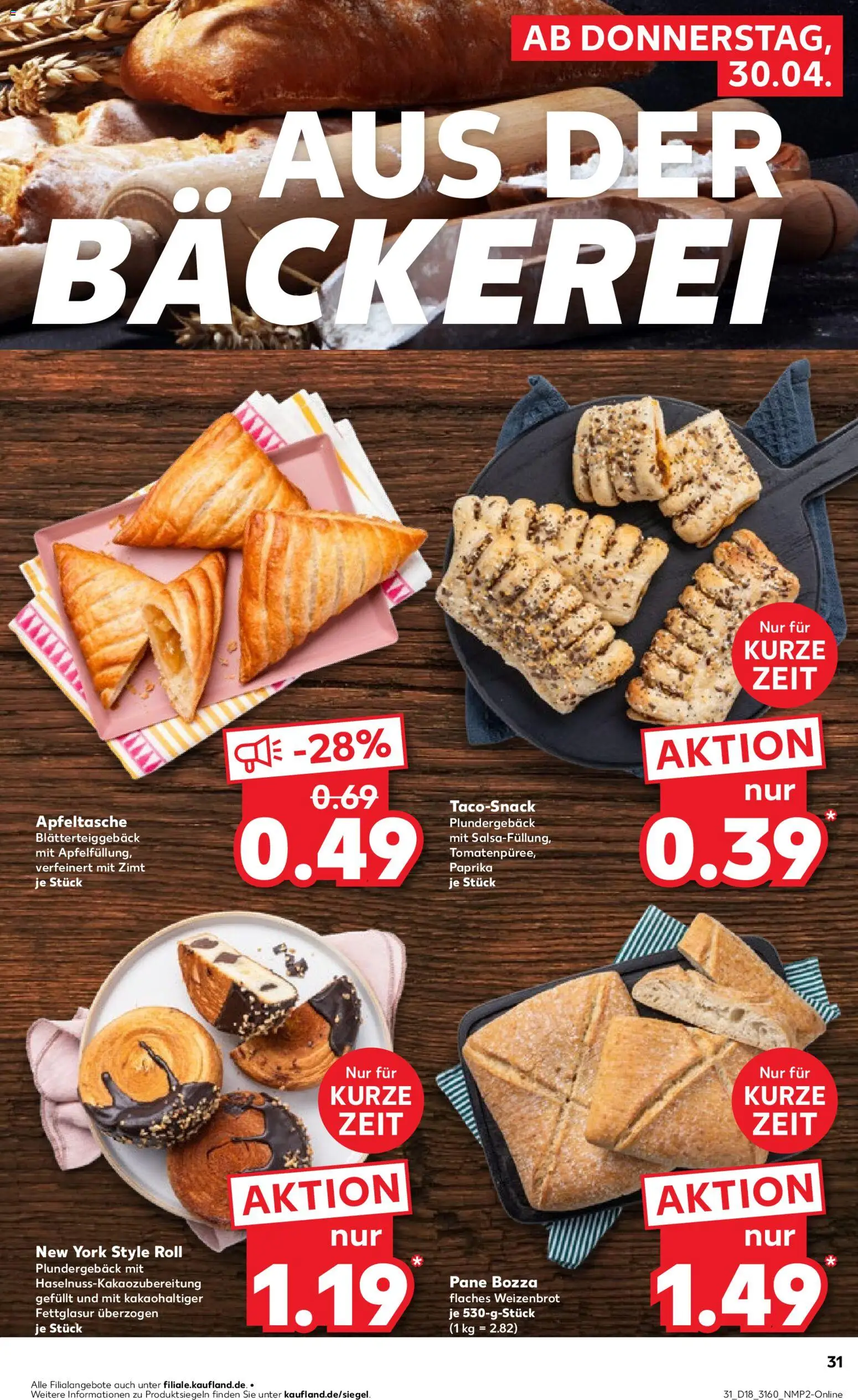 Kaufland Prospekt Potsdam	 – gültig ab 30.04.2026 | Seite: 31 | Produkte: Bäckerei, Pane, Paprika