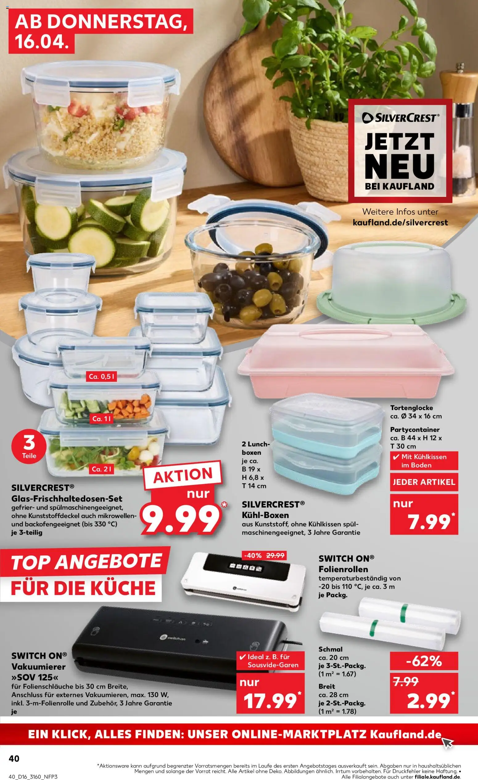 Kaufland Prospekt – gültig ab 16.04.2026 | Seite: 40 | Produkte: Top, Vakuumierer, Box, Küche