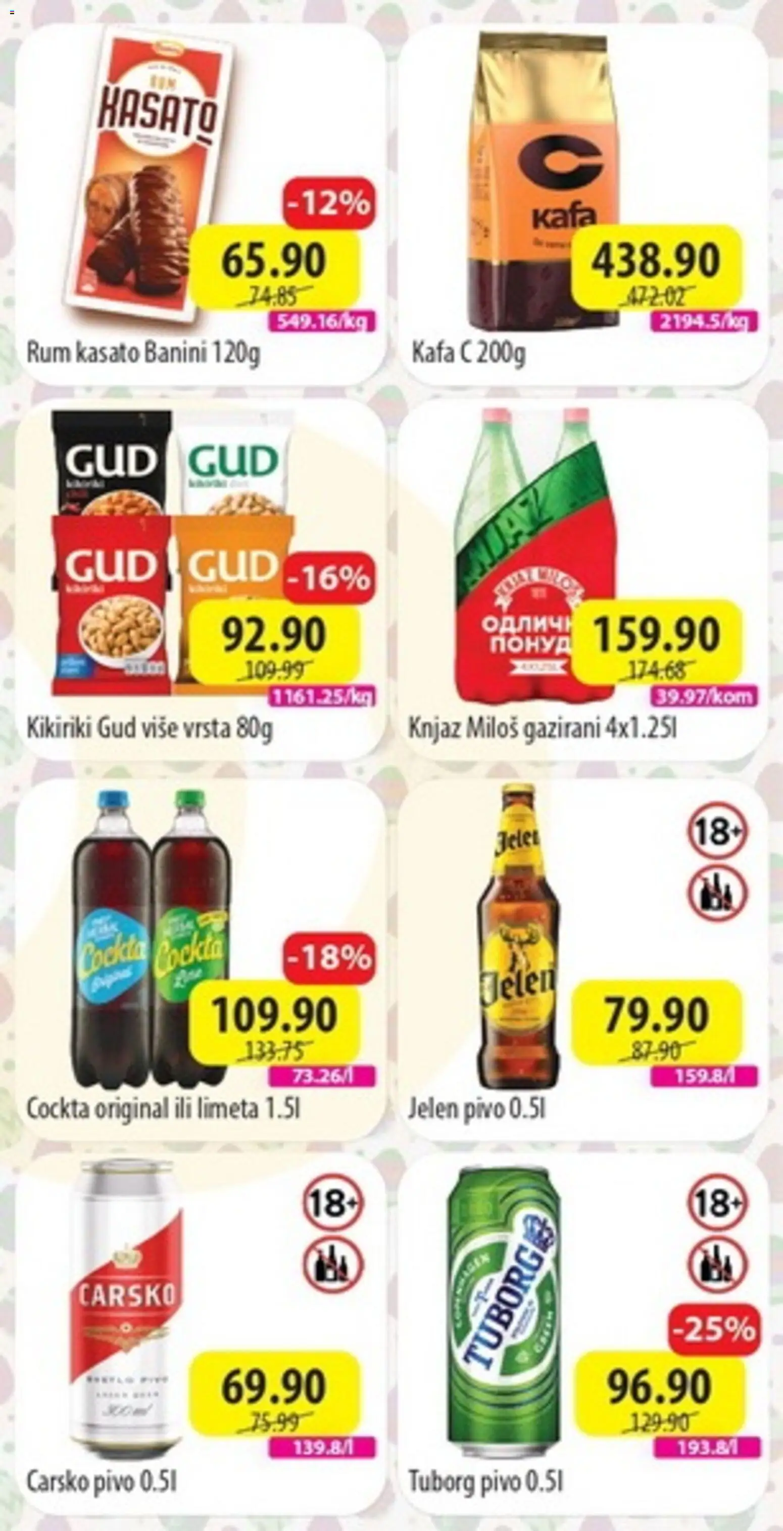Senta Promet katalog - važi od 30.03.2026 | Strana: 3 | Proizvode: Tuborg, Limeta, Kafa, Pivo