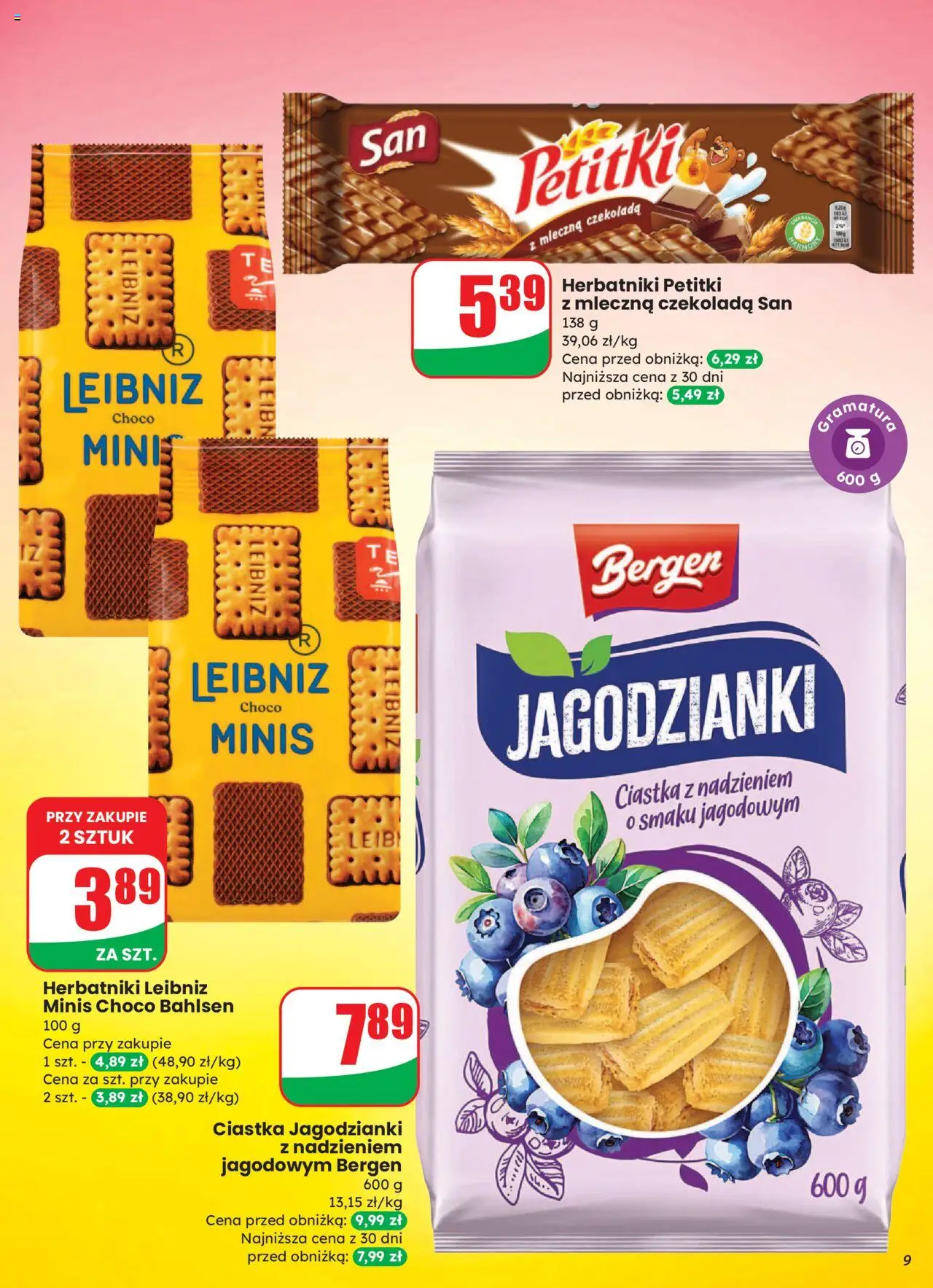 Dino Gazetka od 27.08.2025 | Strona: 9 | Produkty: Herbatniki, Czekolada, Ciastka