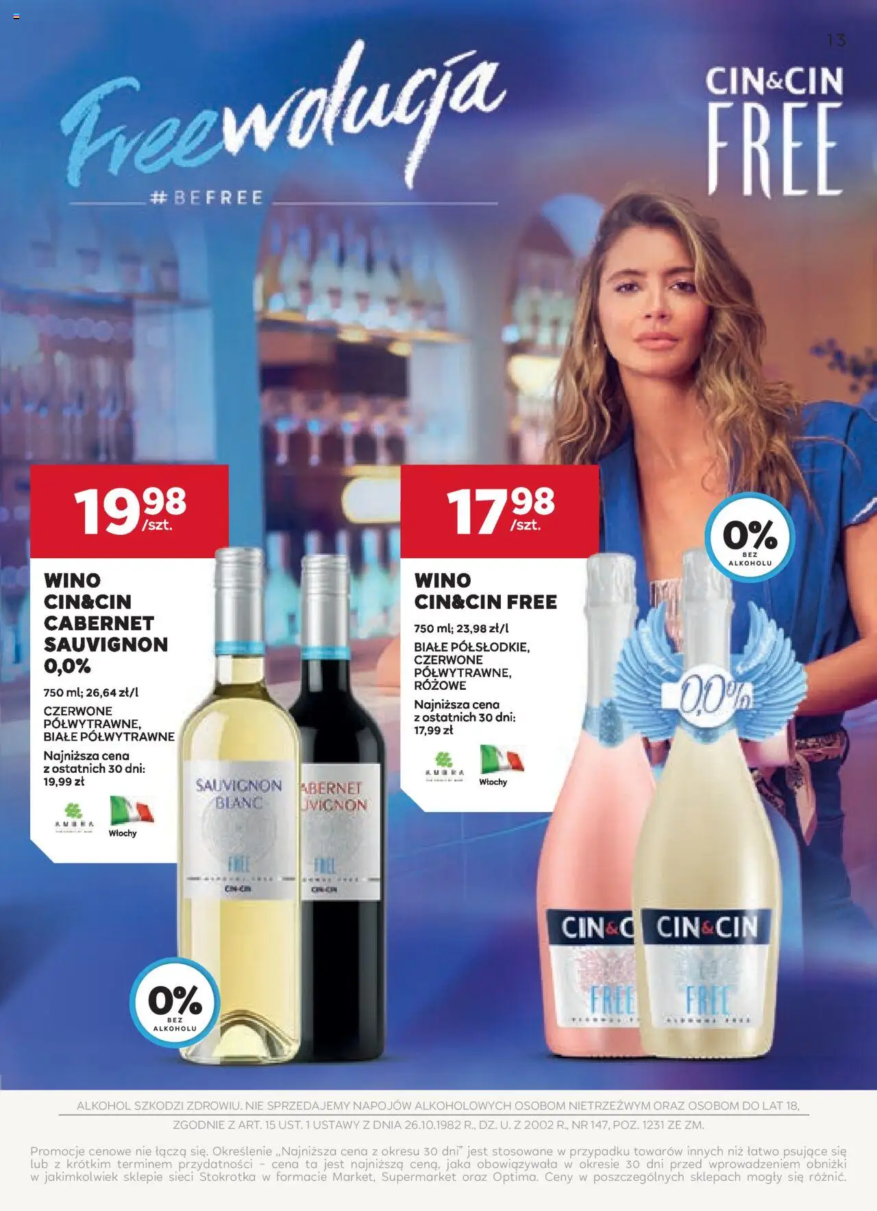 Stokrotka Gazetka - Oferta alkoholowa od 13.08.2025 | Strona: 13 | Produkty: Stokrotka, Wino, Alkohol