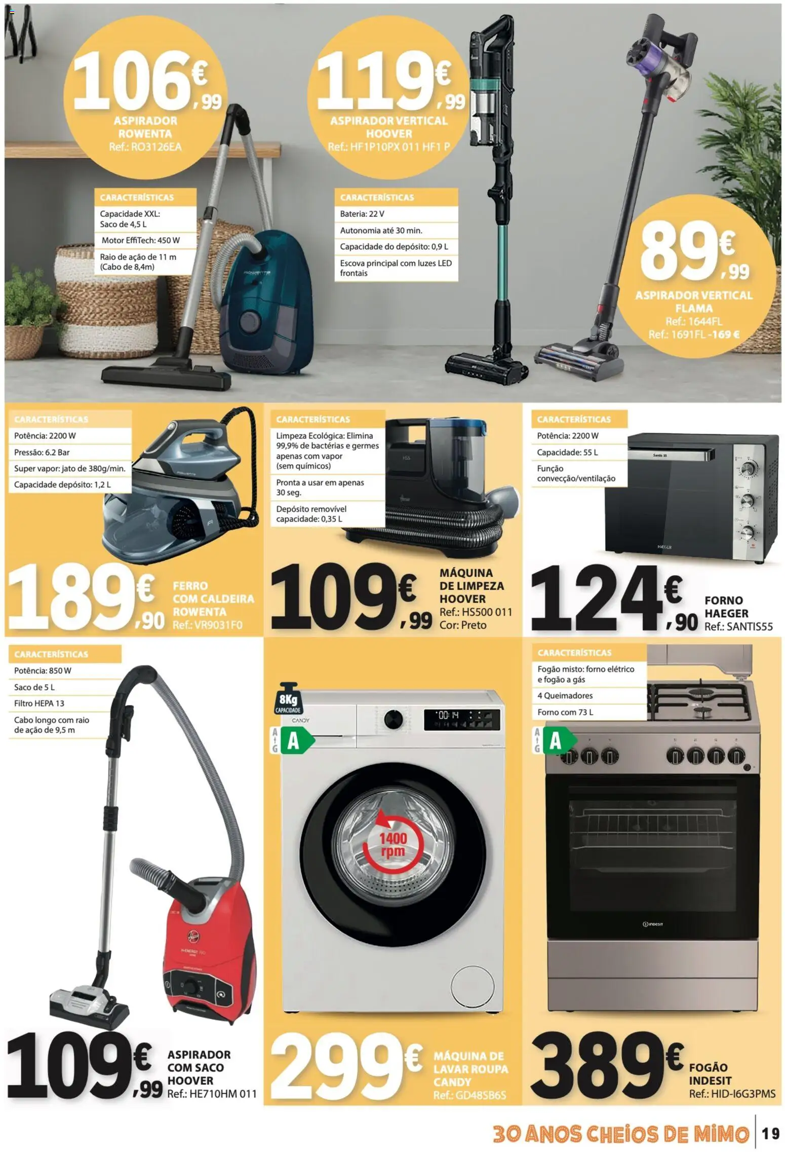 E.Leclerc Não Alimentar │ válido de 26.03.2026 | Página: 19 | Produtos: Cabo, Ferro, Forno elétrico, Bateria