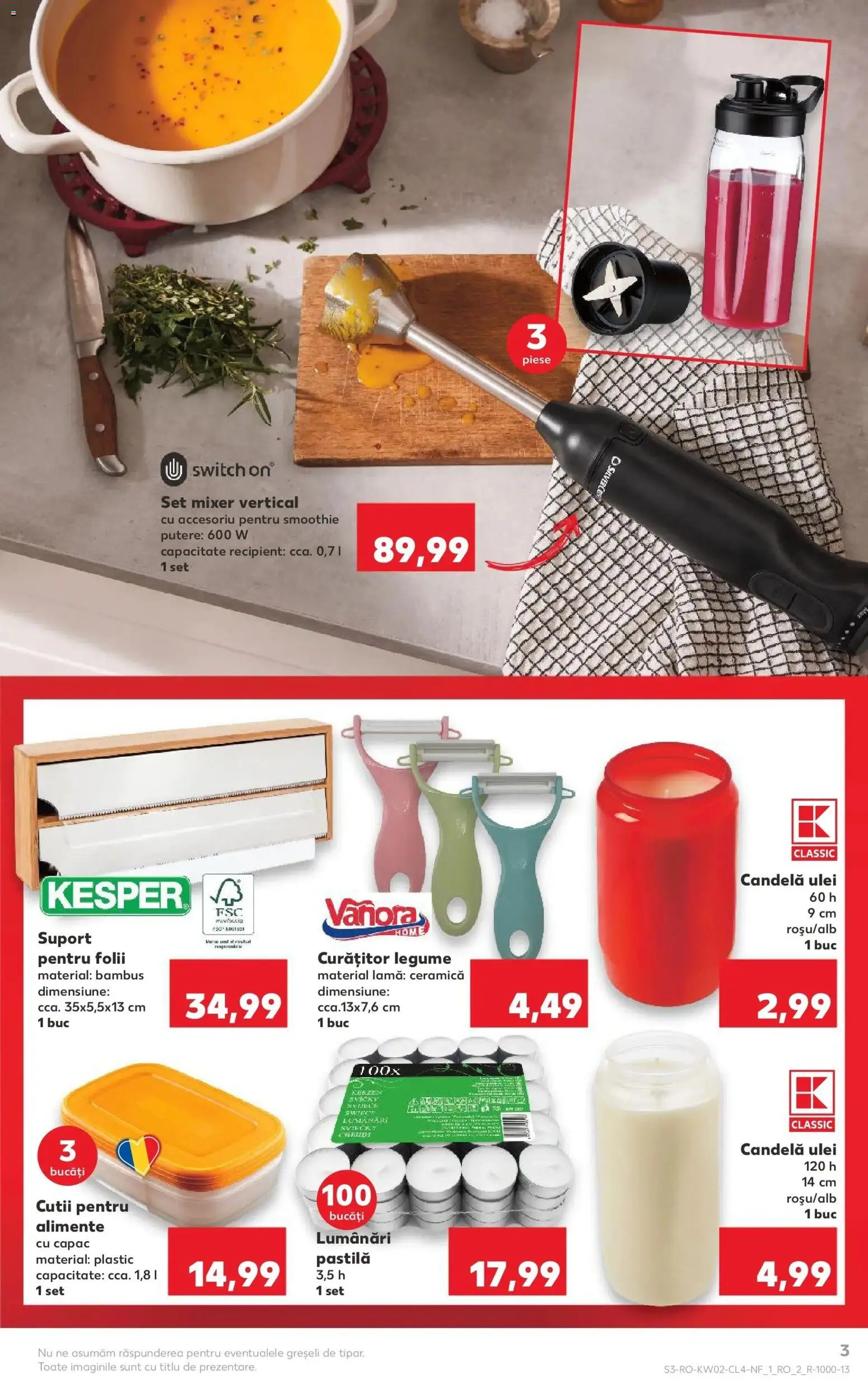 Noul catalog Kaufland – valabil de la 07.01.2026 | Pagină: 3 | Produse: Mixer, Ulei, Legume, Smoothie