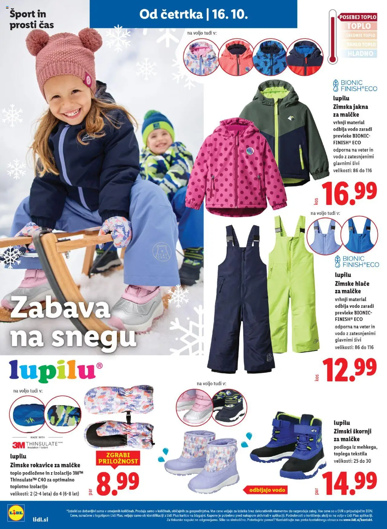 Novi Lidl katalog ponudbe – veljaven od 16.10.2025 | Stran: 20 | Izdelki: Podloga, Jakna, Hlace, Rokavice