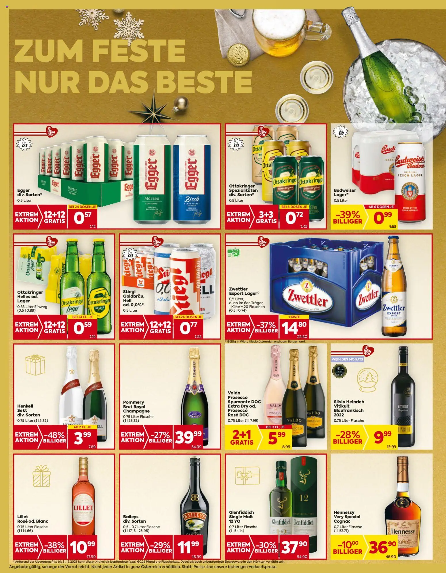 Billa AT akciós ujság - amely érvényes a következő dátumtól: 18.12.2025 | Oldal: 14 | Termékek: Budweiser