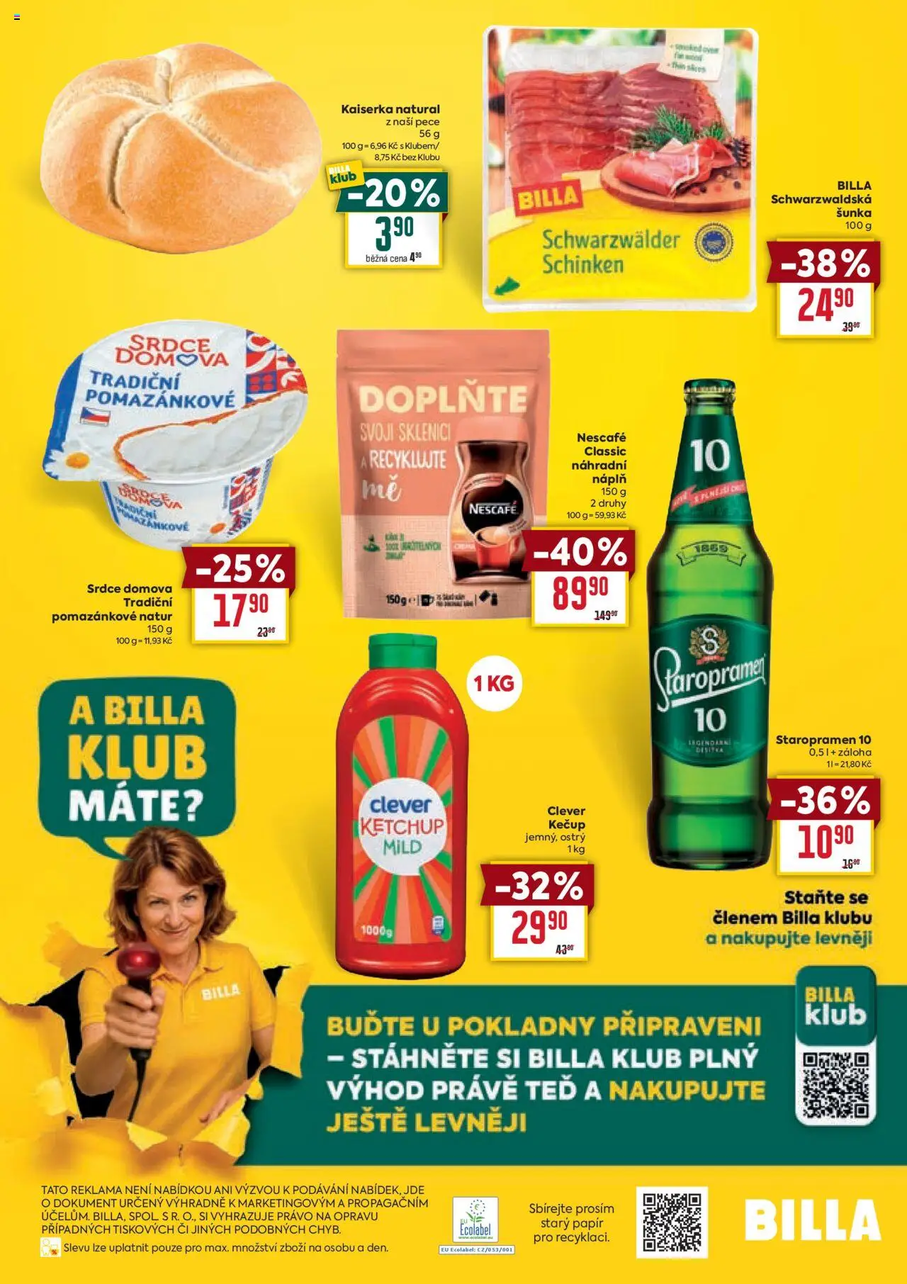 Billa leták - Speciální nabídka: vybrané prodejny od 01.10.2025 | Strana: 2 | Produkty: Kaiserka, Kečup, Nescafé, Clever