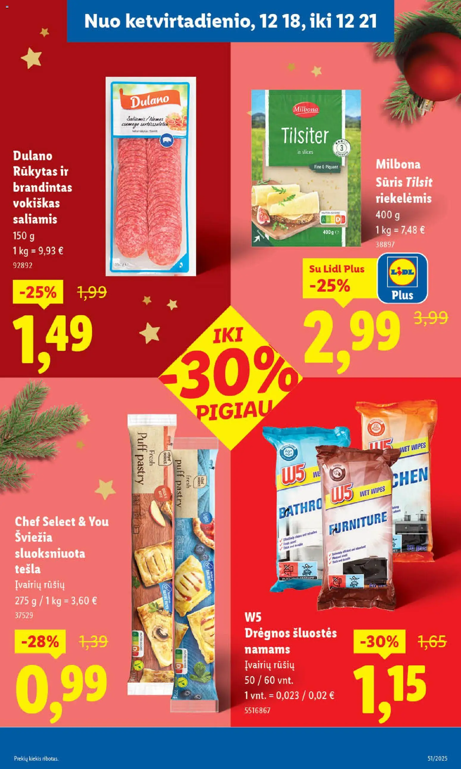 LIDL akcijos nuo 18.12.2025 | Puslapis: 11 | Prekių: Sūris, Saliamis