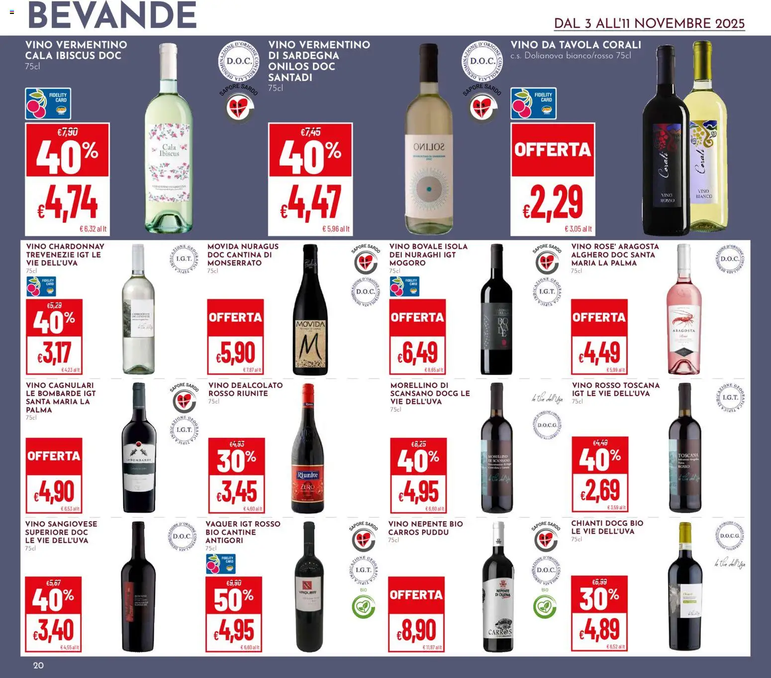 Volantino Pan del 03.11.2025 | Pagina: 20 | Prodotti: Vino, The, Vino rosso
