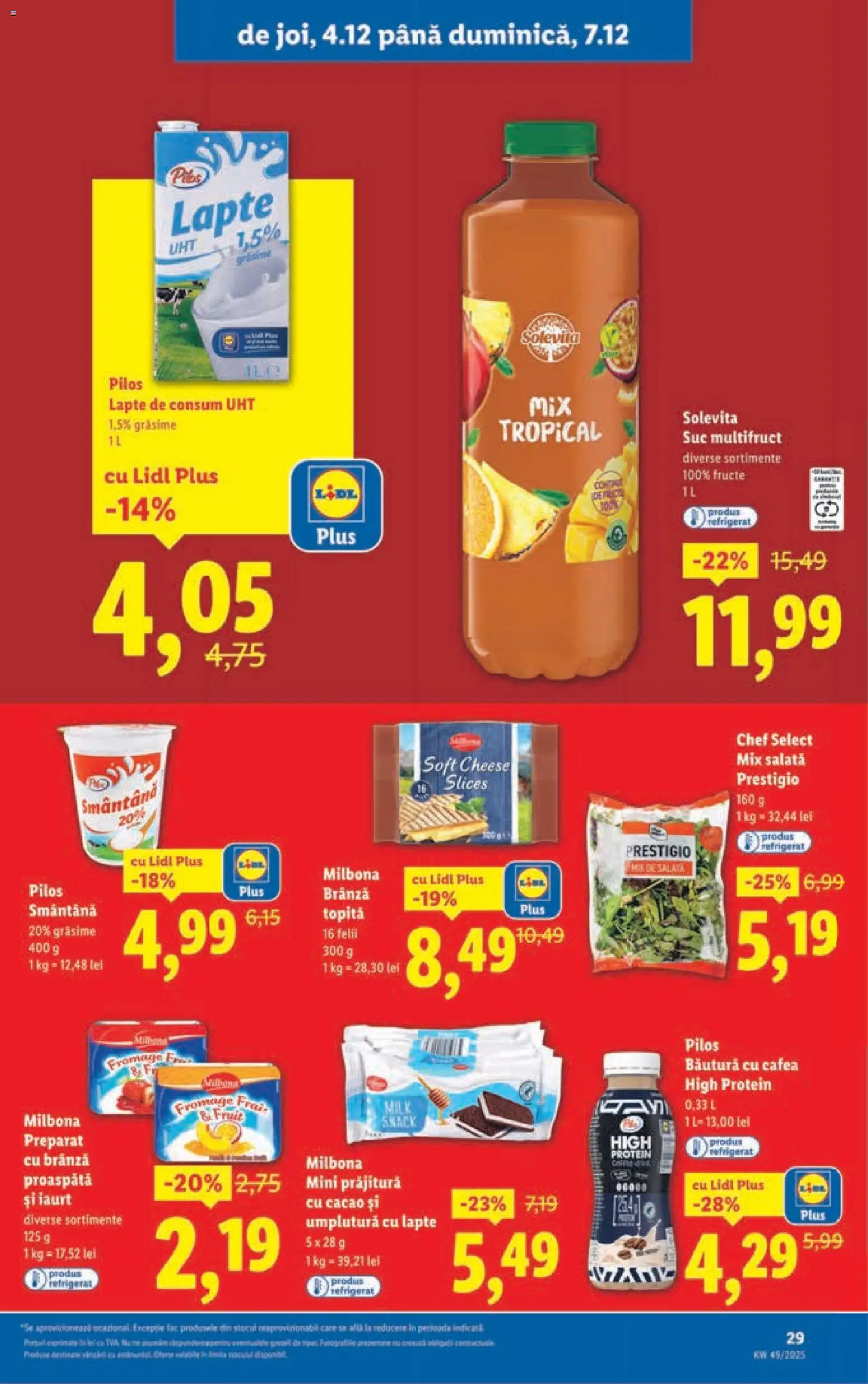 Noul catalog Lidl – valabil de la 01.12.2025 | Pagină: 29 | Produse: Toplar, Cafea, Cacao, Fructe