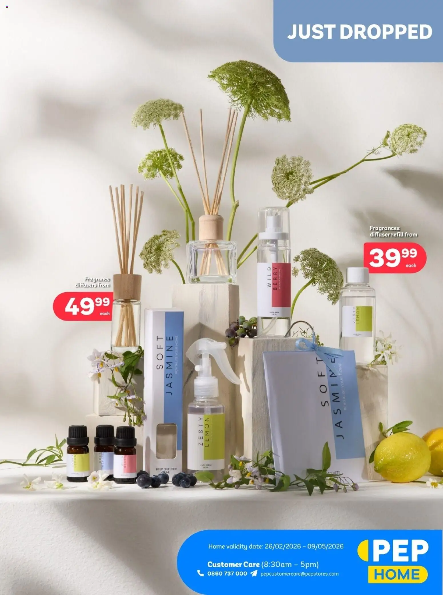 New PEP Stores catalogue – valid from 26.02.2026 | Page: 7 | Products: Diffuser, Fragrance, Lemon