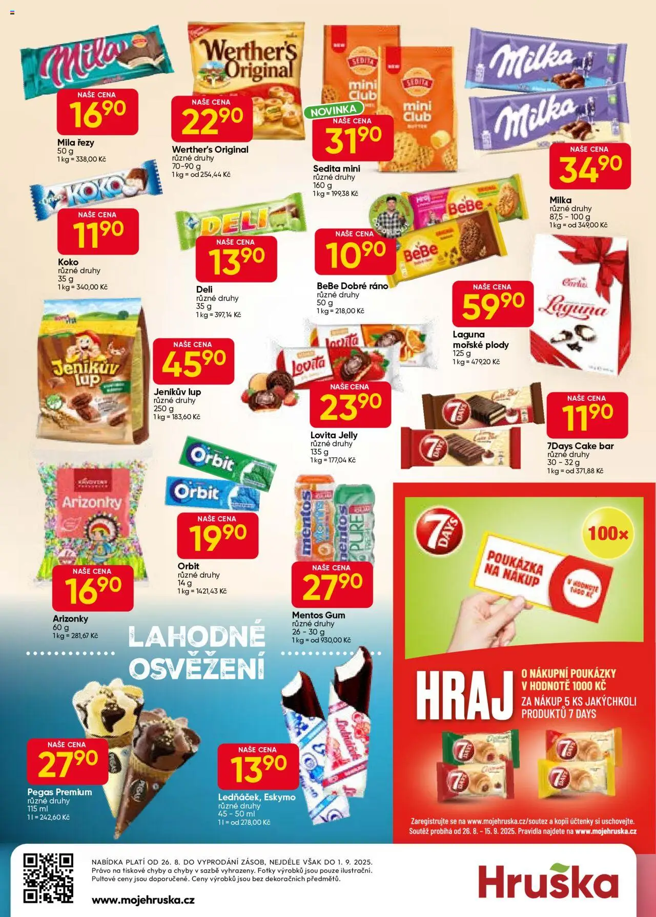 Hruška leták od 26.08.2025 | Strana: 8 | Produkty: Milka, Mila, Bebe
