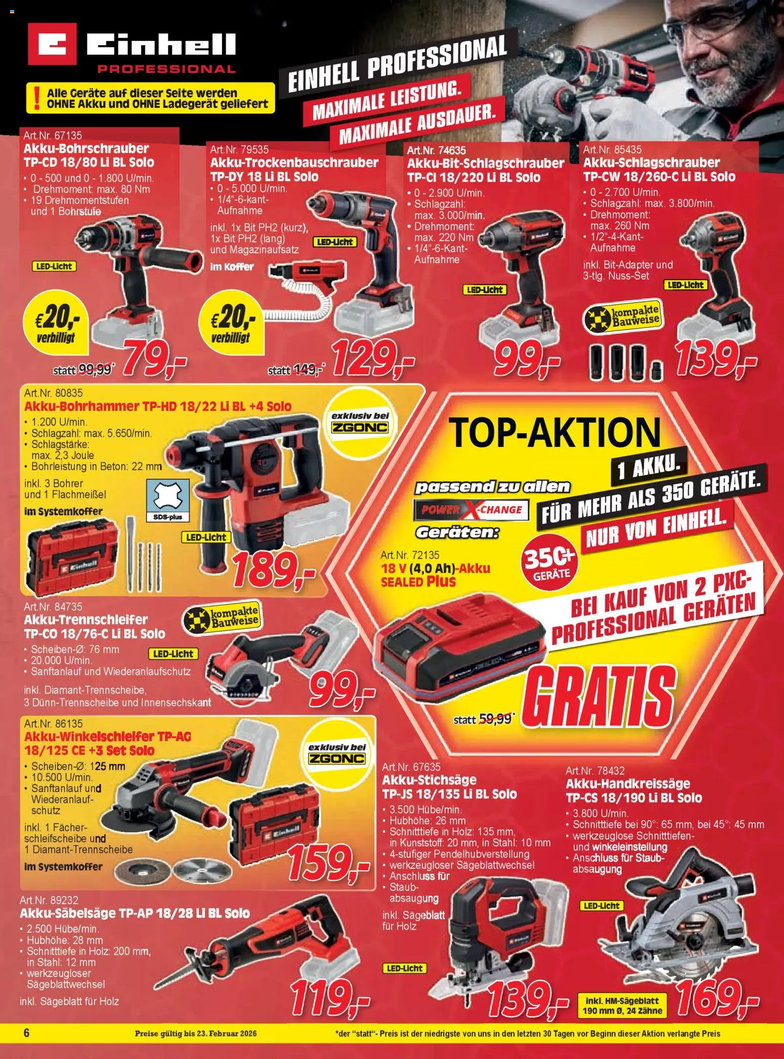 Zgonc Flugblatt Februar I 2026 gültig ab 01.02.2026 | Seite: 6 | Produkte: Koffer