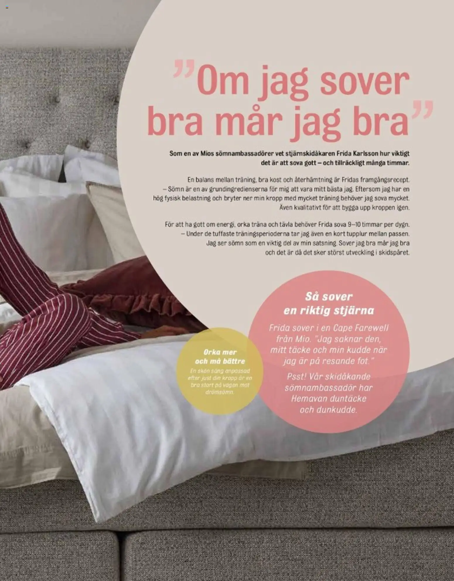 Mio reklamblad aktuell från 01.03.2026 | Sida: 3 | Produkter: Täcke, Säng, Kudde