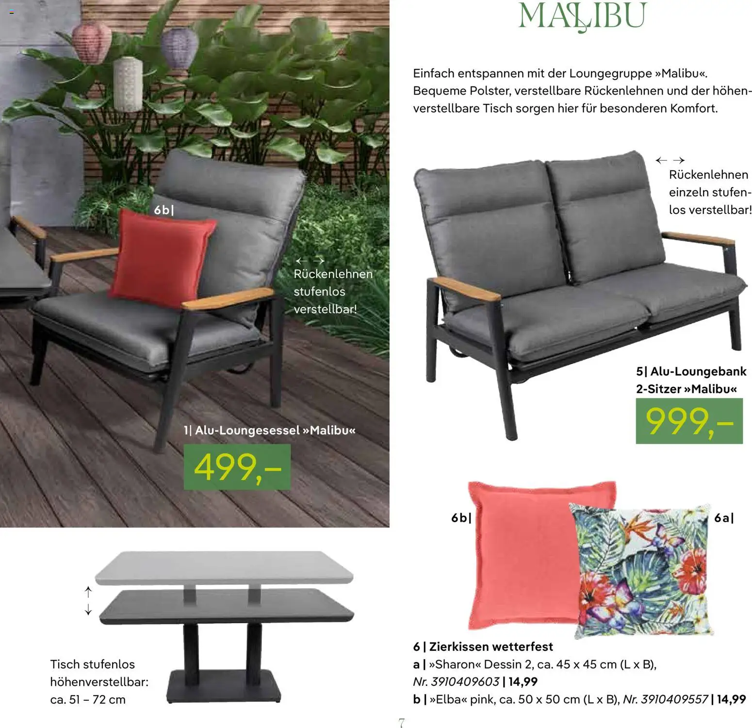 Pflanzen-Kölle GARTENMÖBEL 2026 – gültig ab 07.03.2026 | Seite: 7 | Produkte: Tisch
