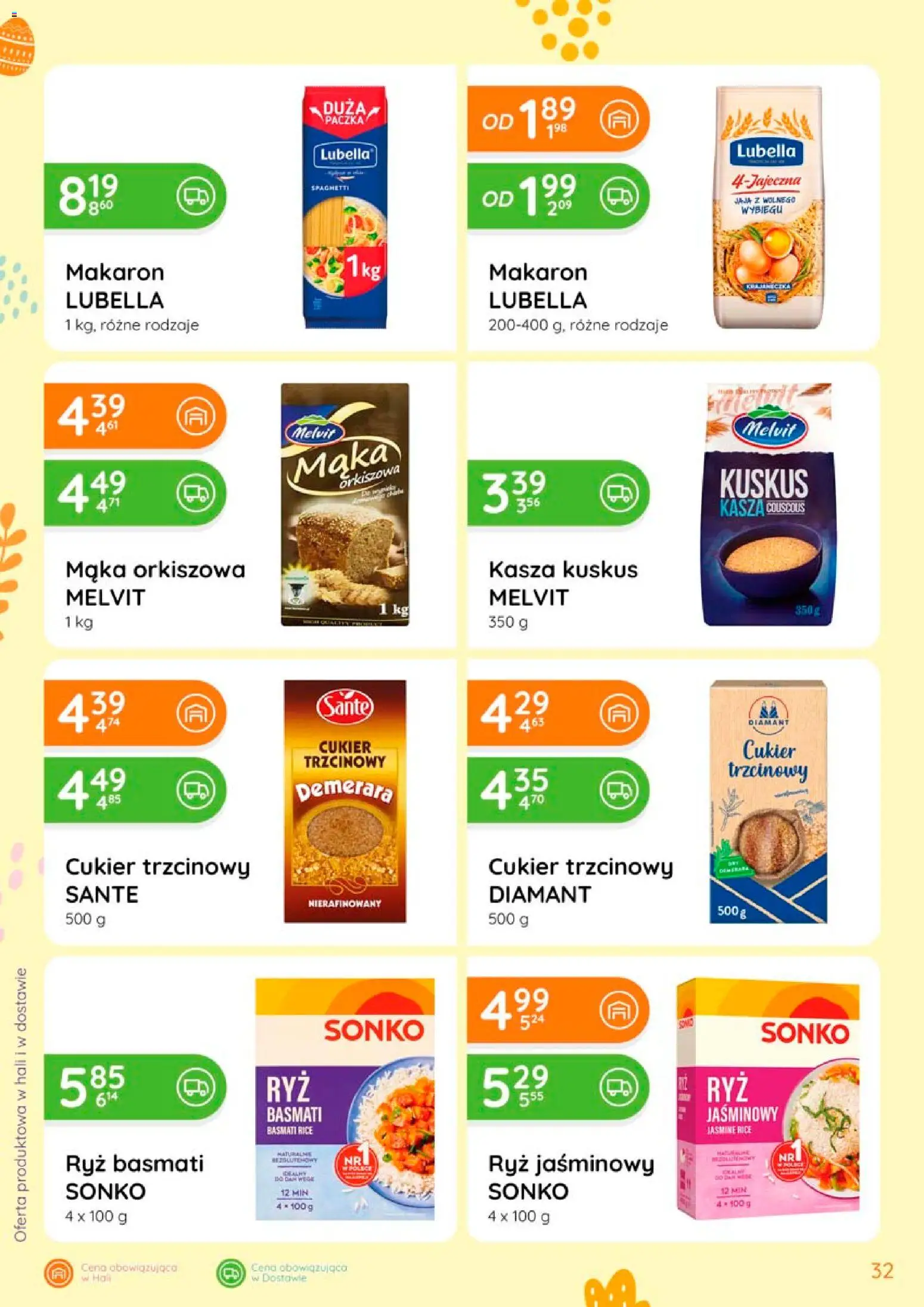 Eurocash gazetka - Oferta Produktowa od 05.03.2026 | Strona: 32 | Produkty: Kasza, Kasza kuskus, Jaja, Cukier