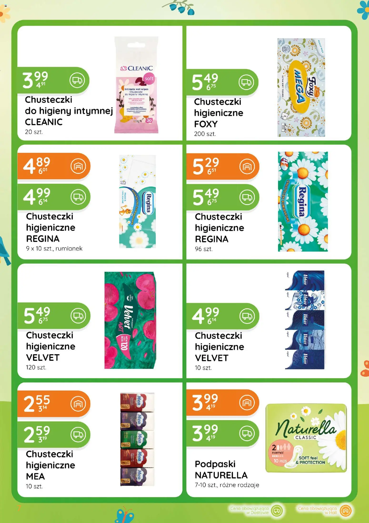 Eurocash gazetka - Katalog Chemiczny od 02.04.2026 | Strona: 7 | Produkty: Chusteczki higieniczne, Podpaski