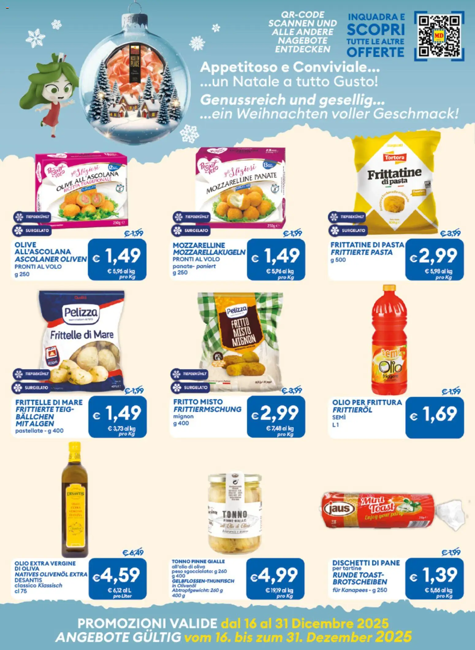 Volantino MD Discount del 16.12.2025 | Pagina: 10 | Prodotti: Pane, Olio, Tonno, Olio extra vergine