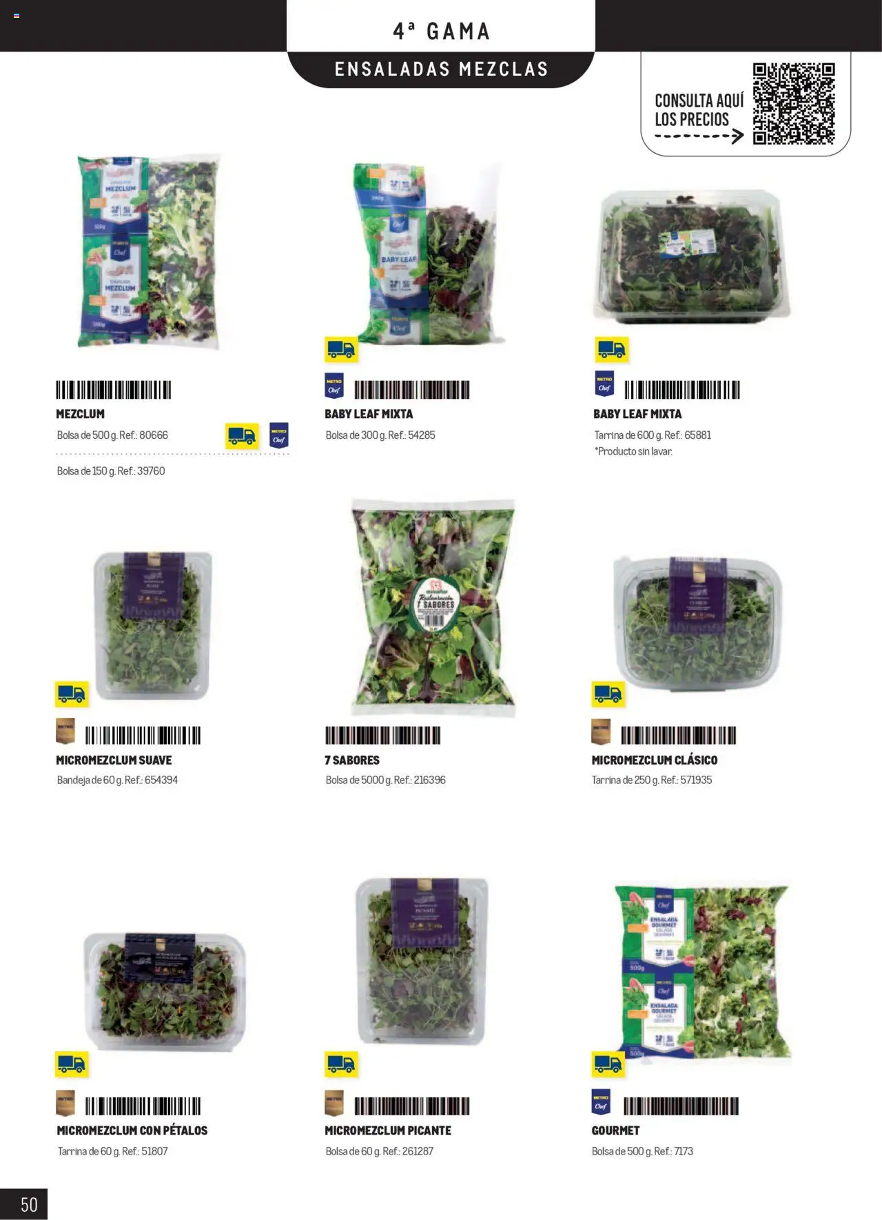 Makro catálogo │ válido desde el 01.01.2025 | Página: 50 | Productos: Ensalada, Bolsa, Bandeja