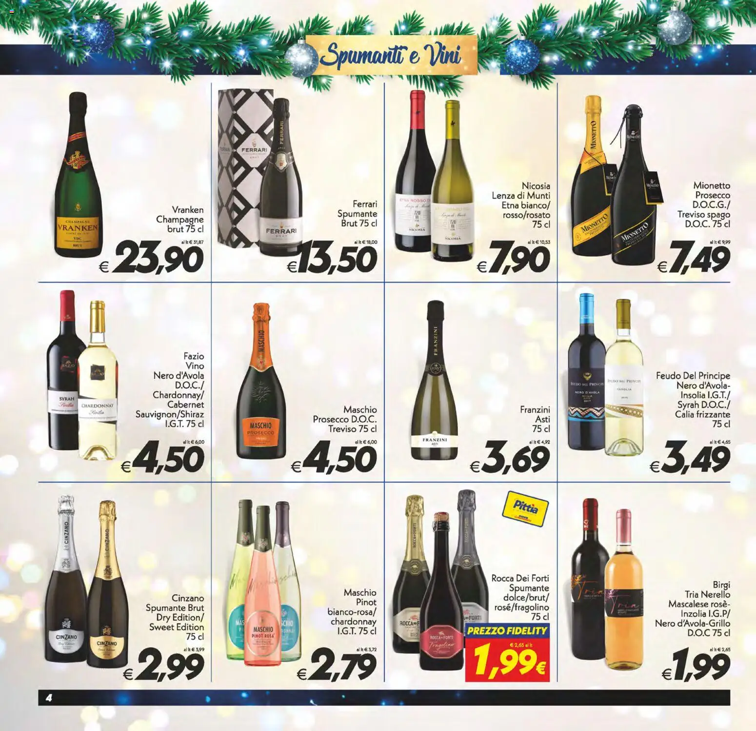 Volantino SuperConveniente del 27.12.2025 | Pagina: 4 | Prodotti: Prosecco, Vino, Spumante, Champagne