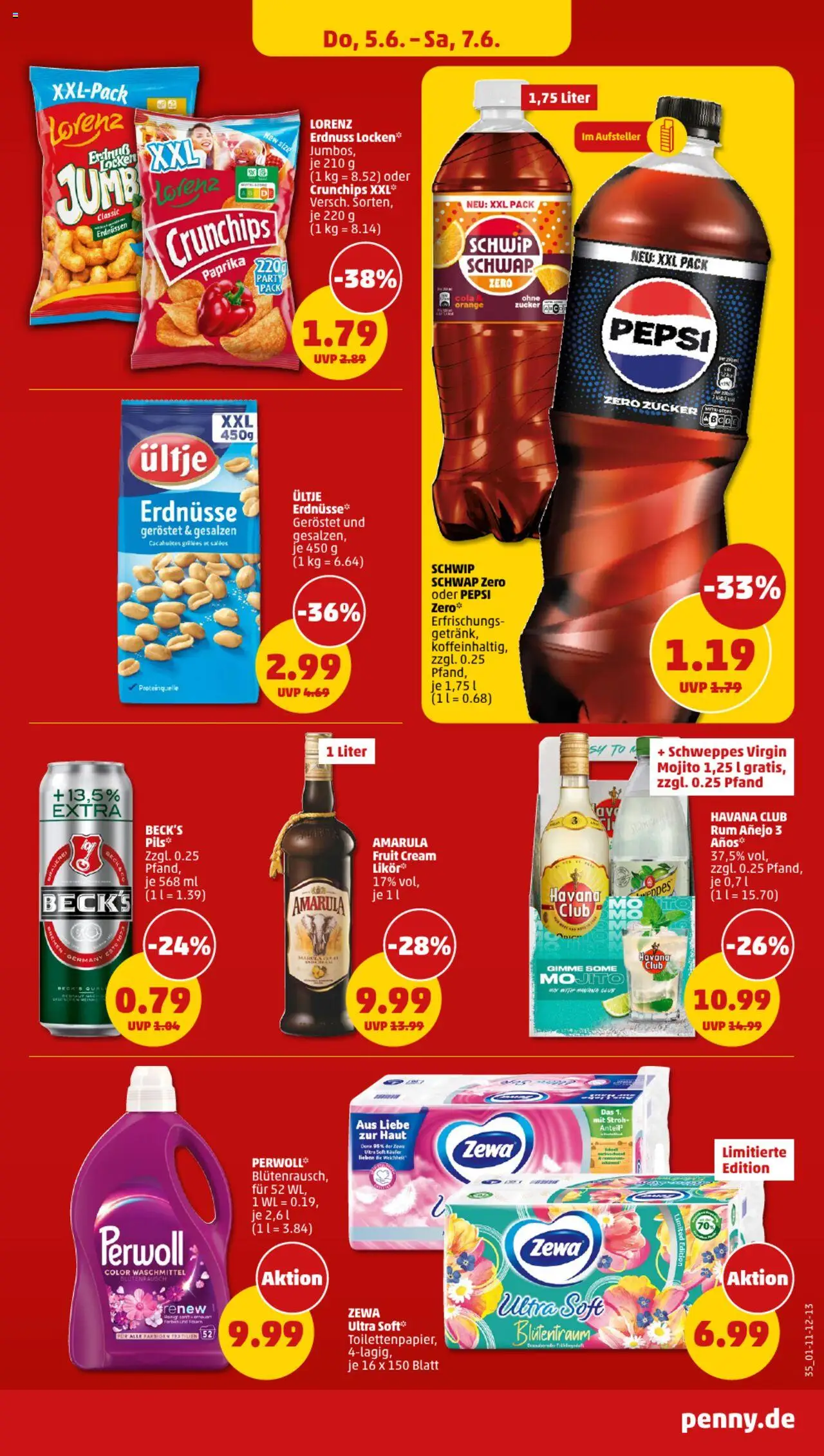 Penny Prospekt 	 - gültig ab dem 02.06.2025 | Seite: 35 | Produkte: Havana club, Likör, Schwip schwap, Schweppes