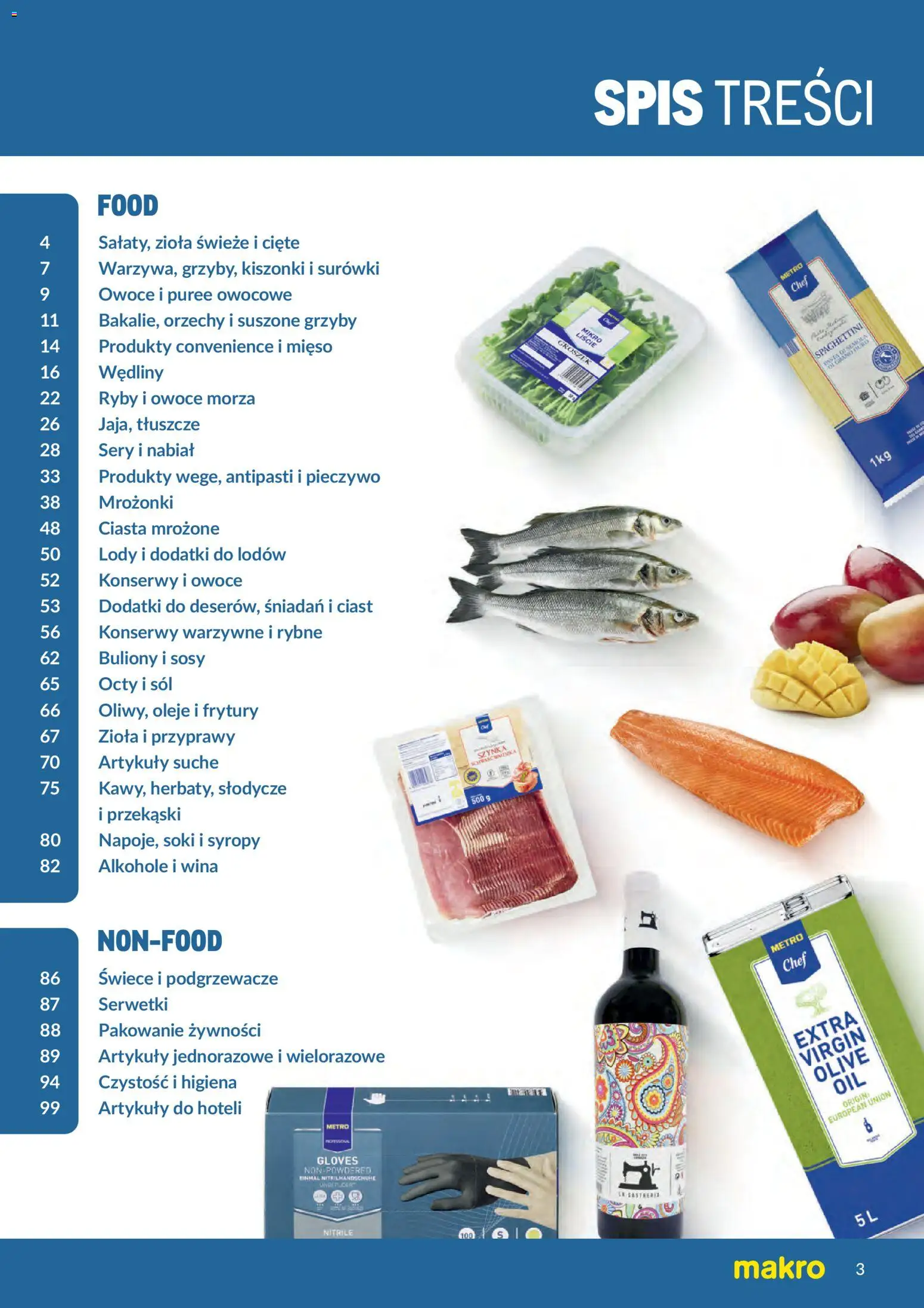 Makro gazetka - Produktów marek własnych dla profesjonalnej Gastronomii od 01.03.2026 | Strona: 3 | Produkty: Szynka, Ryby, Orzechy, Owoce