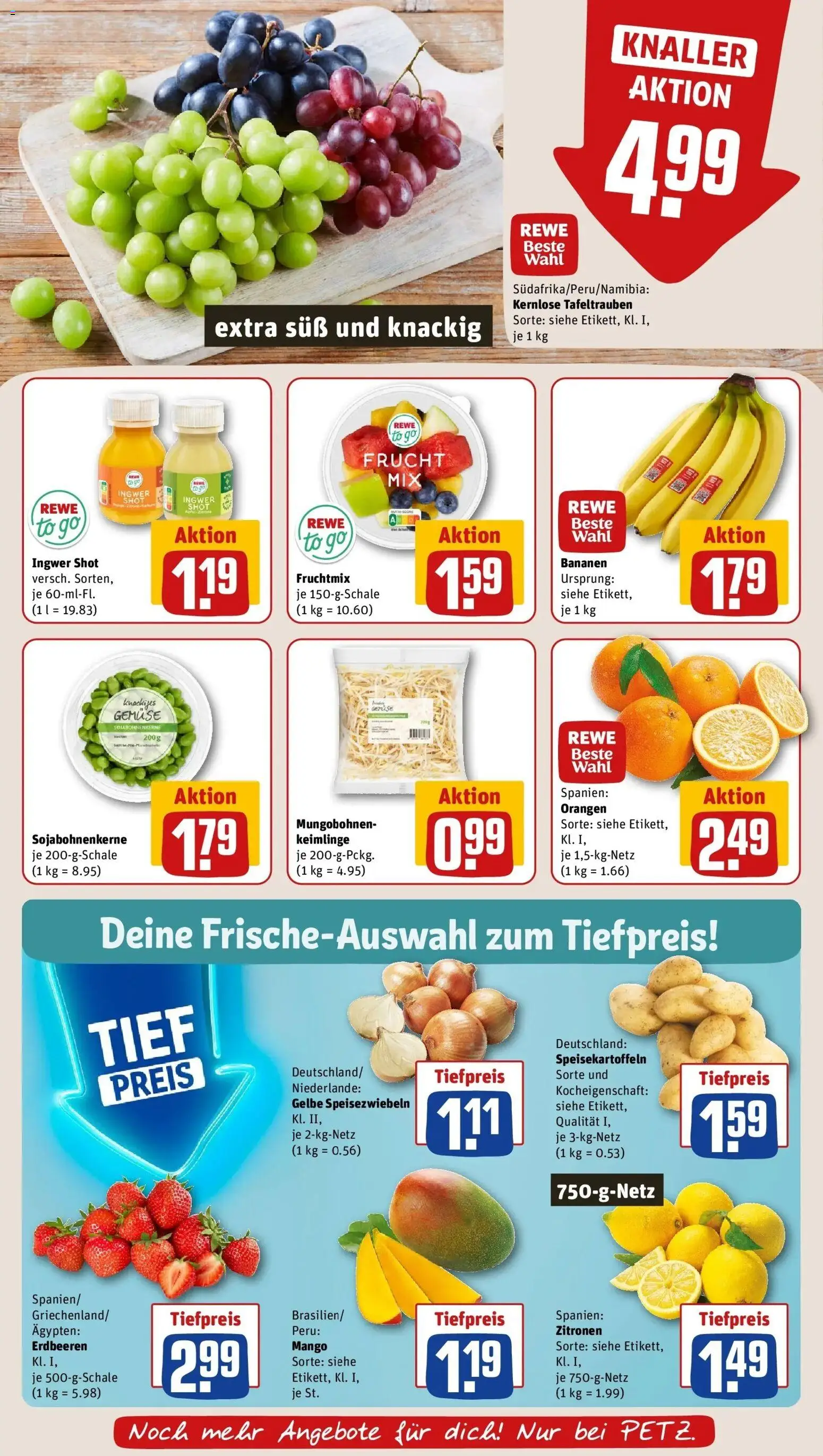 Rewe Prospekt Wiehl	 – gültig ab 15.03.2026 | Seite: 8 | Produkte: Bananen, Mango, Erdbeeren, Zitronen