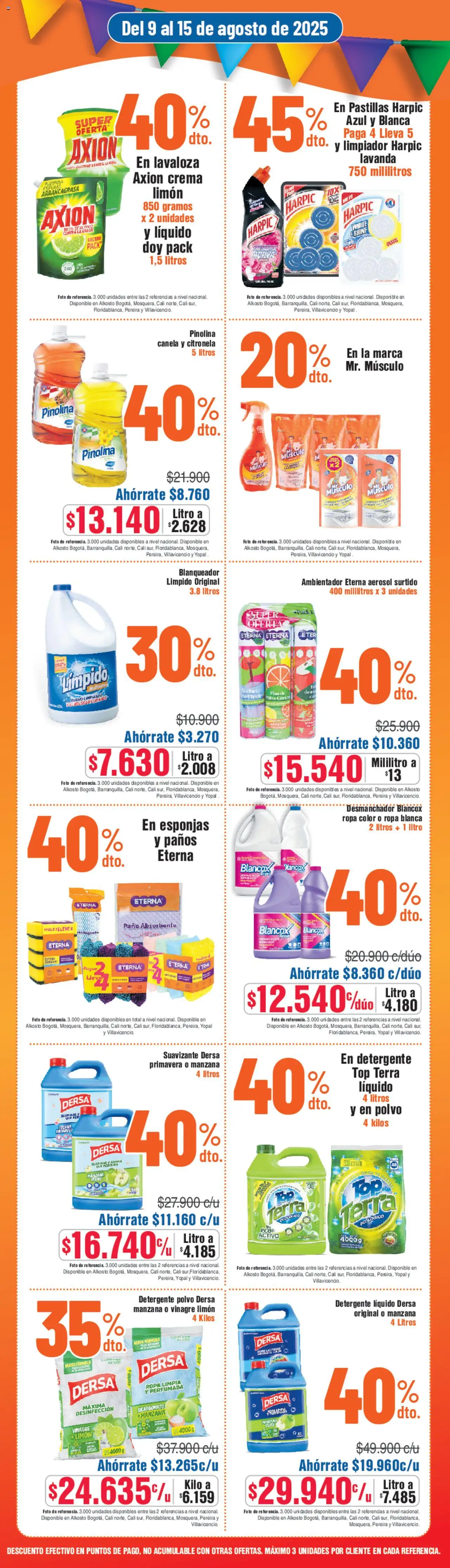 Alkosto folleto │ válido desde el 09.08.2025 | Página: 6 | Productos: Polvo, Detergente, Manzana, Detergente líquido