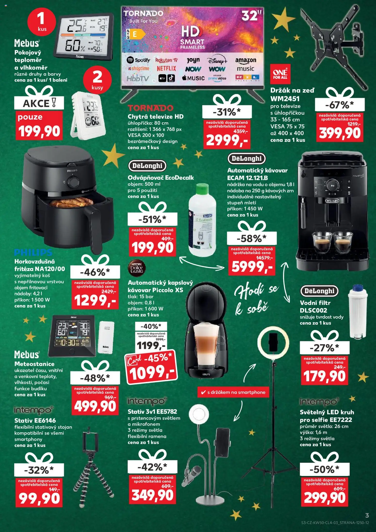 Kaufland leták - Ostrava od 10.12.2025 | Strana: 3 | Produkty: Nescafé Dolce Gusto, Smartphone, Kávovar, Teploměr