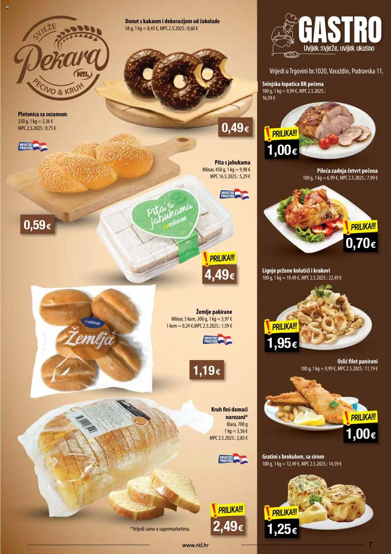 NTL katalog | vrijedi od 10.09.2025 | Stranica: 7 | Proizvodi: Kruh, Pita, Lignje, Pecivo