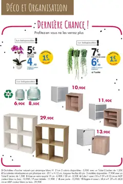 E.Leclerc - Prévisualisation de Cube 1 case avec porte, Cube 1 case L 35 x P 29 x H 35 cm en MDF couleur blanc ou bois valide à partir de 20.01.2026 | Page: 7 | Produits: Tablette, Porte, Étagère, Vase