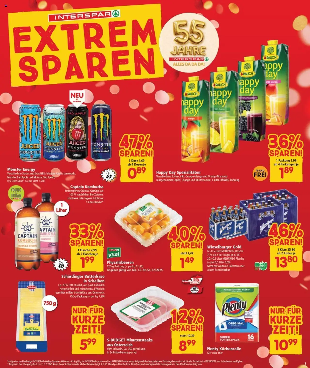 Interspar Flugblatt - Burgenland Nord gültig ab 04.09.2025 | Seite: 3 | Produkte: Zitrone, Bad, Bier, Ananas