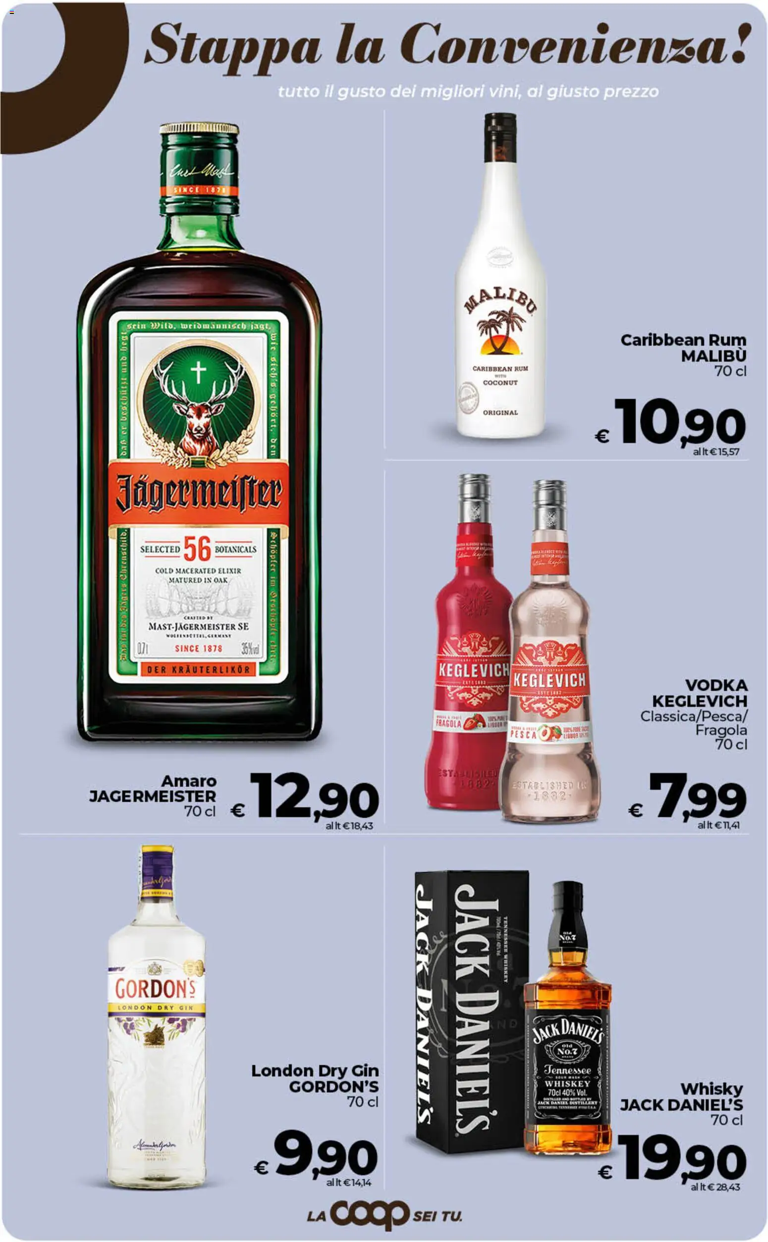 Volantino COOP del 13.02.2026 | Pagina: 28 | Prodotti: Gin, Vodka, Rum, Amaro