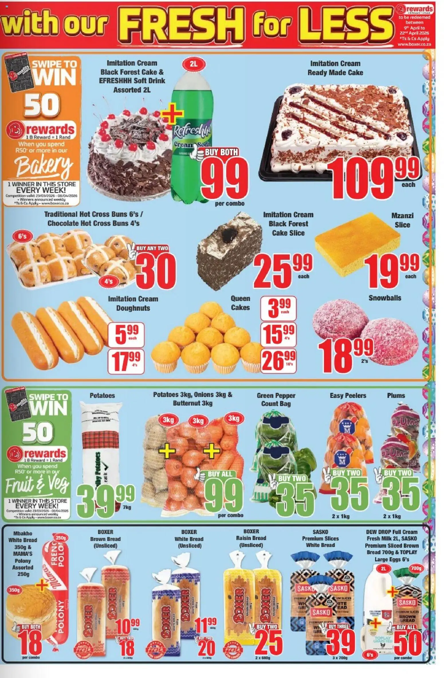 New Boxer catalogue – valid from 23.03.2026 | Page: 3 | Products: Bag, Eggs, Polony, Potatoes