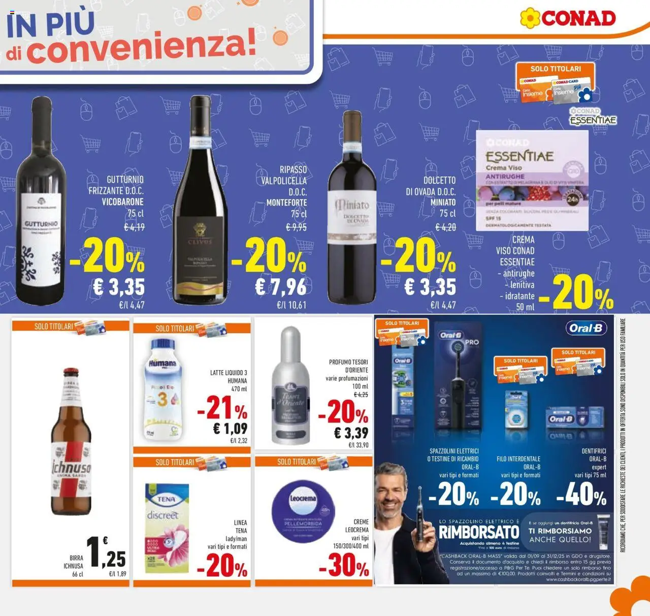 Volantino Conad del 08.10.2025 | Pagina: 39 | Prodotti: Crema, Spazzolino, Latte, Profumo