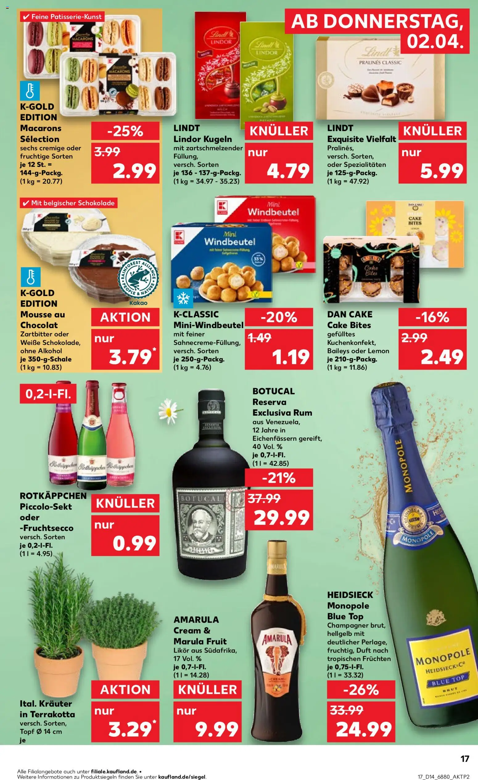 Kaufland Prospekt Völklingen	 – gültig ab 02.04.2026 | Seite: 17 | Produkte: Top, Schokolade, Duft, Fruchtsecco