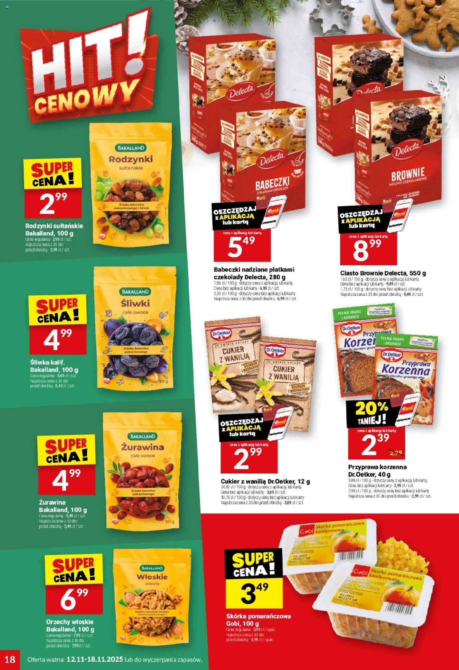 Twój Market Gazetka od 12.11.2025 | Strona: 18 | Produkty: Czekolady, Babeczki, Brownie, Rodzynki