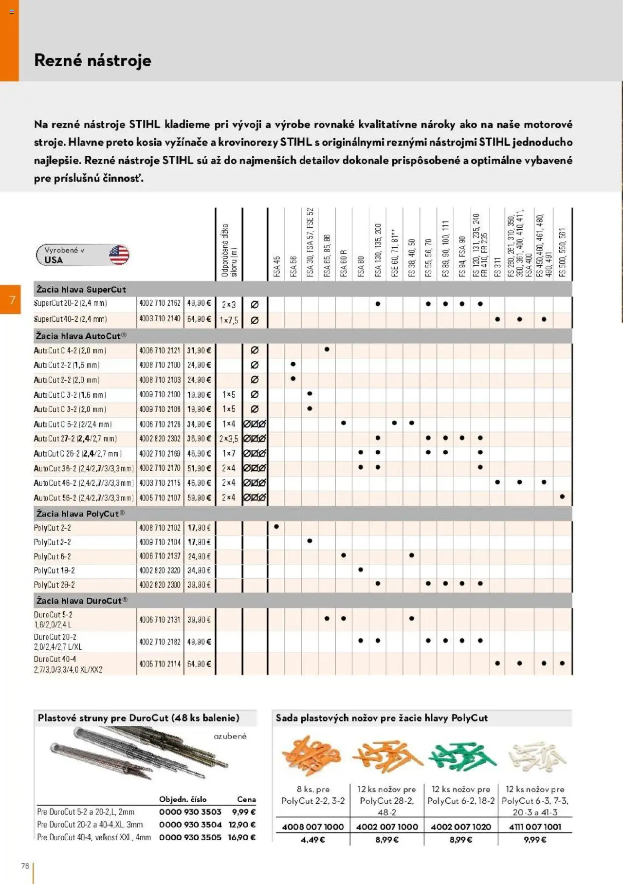 Nové STIHL akcie – leták je platný od 01.04.2025 | Strana: 76 | Produkty: Vyžínače