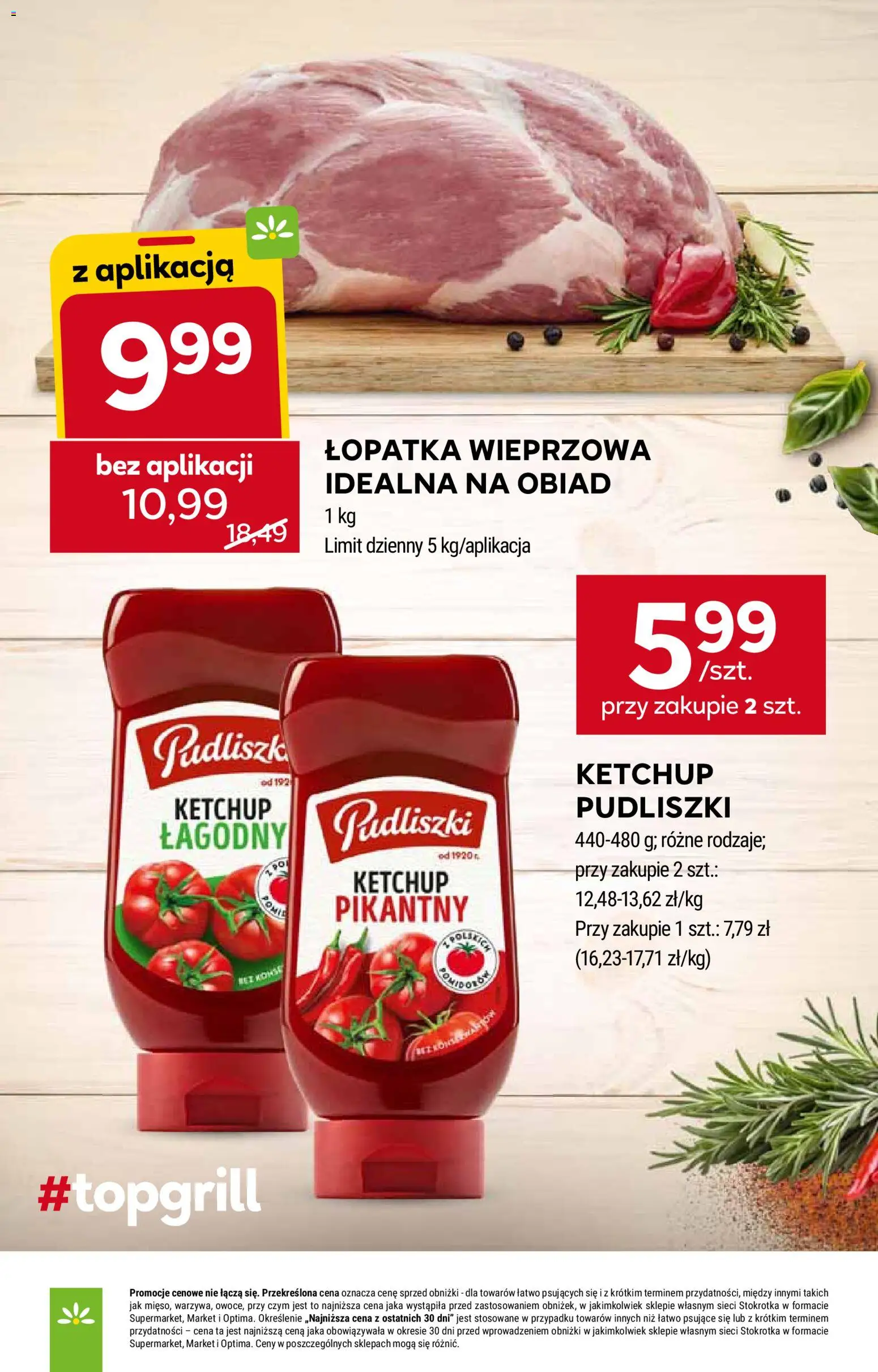 Stokrotka gazetka - Market od 16.04.2026 | Strona: 2 | Produkty: Ketchup, Stokrotka, Łopatka wieprzowa