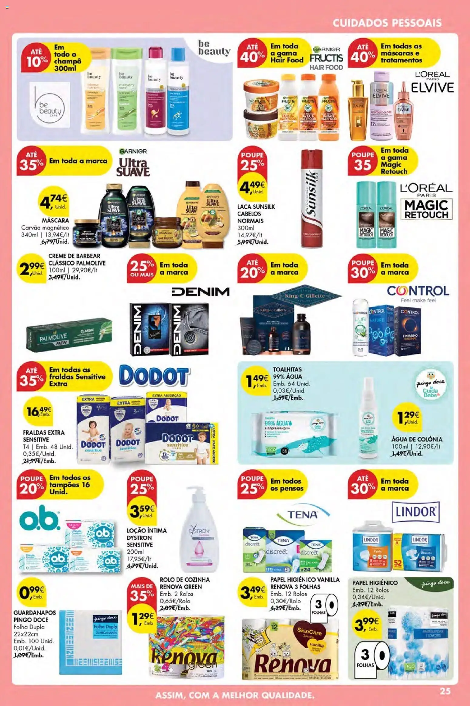 Pingo Doce Black Friday │ válido de 27.11.2025 | Página: 25 | Produtos: Gloss, Papel higiénico, Fraldas, Creme