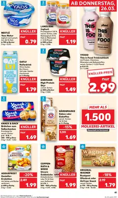 Náhled letáku Kaufland Německo leták od 26.03.2026 | Strana: 41 | Produkty: Skyr, Airfryer, Kakao, Protein