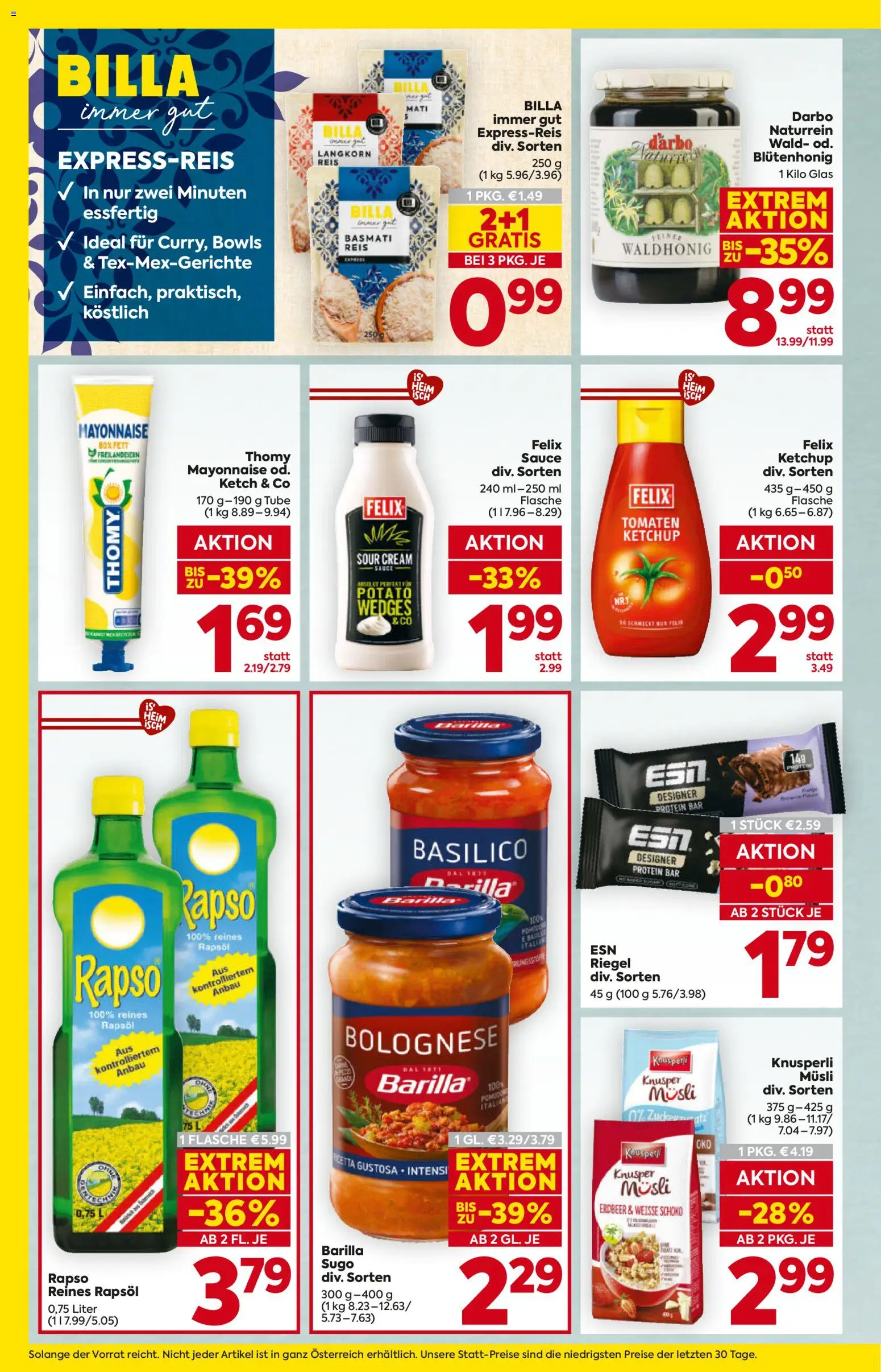 Billa Flugblatt - Wien gültig ab 05.03.2026 | Seite: 10 | Produkte: Ketchup, Mayonnaise, Tomaten, Reis