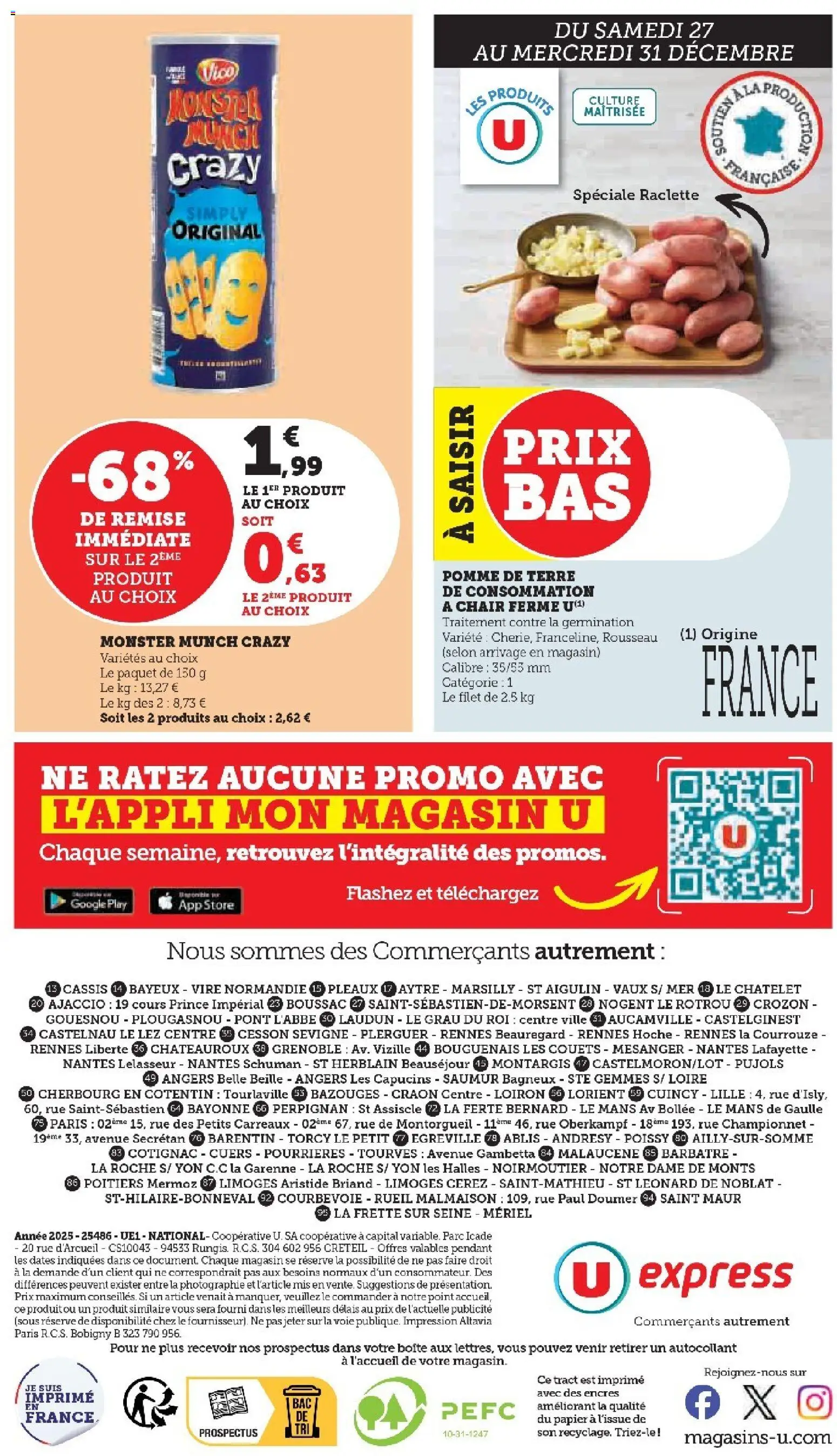 {H1} | Page: 14 | Produits: Cassis, Pomme de terre, Store, Raclette