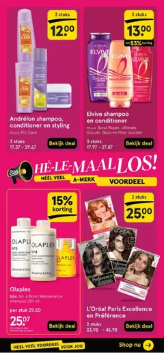 Andrélon shampoo, conditioner en styling, m.u.v. Pro Care, 3 stuks - Voorbeeld van een folder van Etos, geldig van 30.03.2026 | Pagina: 24