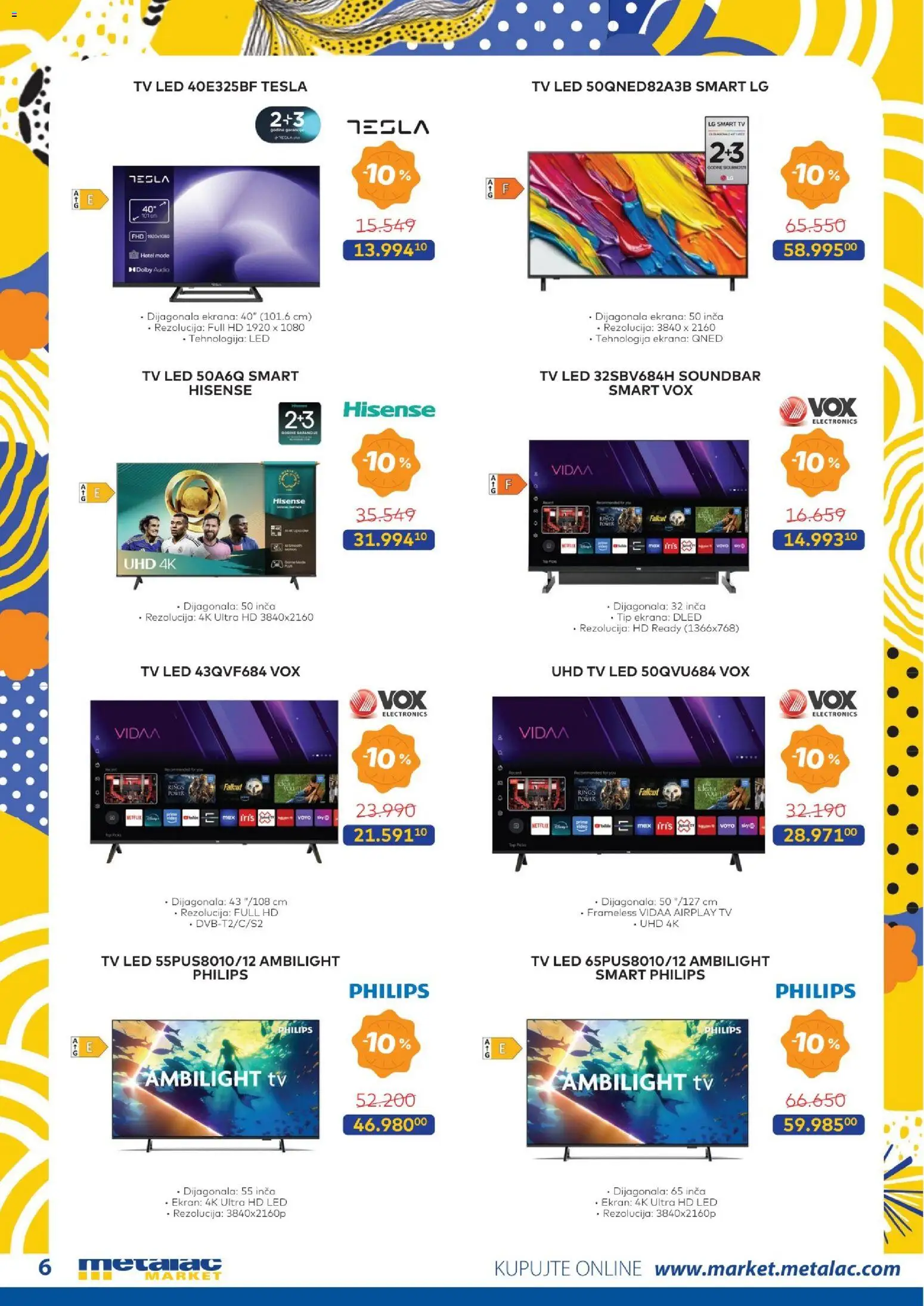 Metalac Market katalog - važi od 01.03.2026 | Strana: 6 | Proizvode: Audio