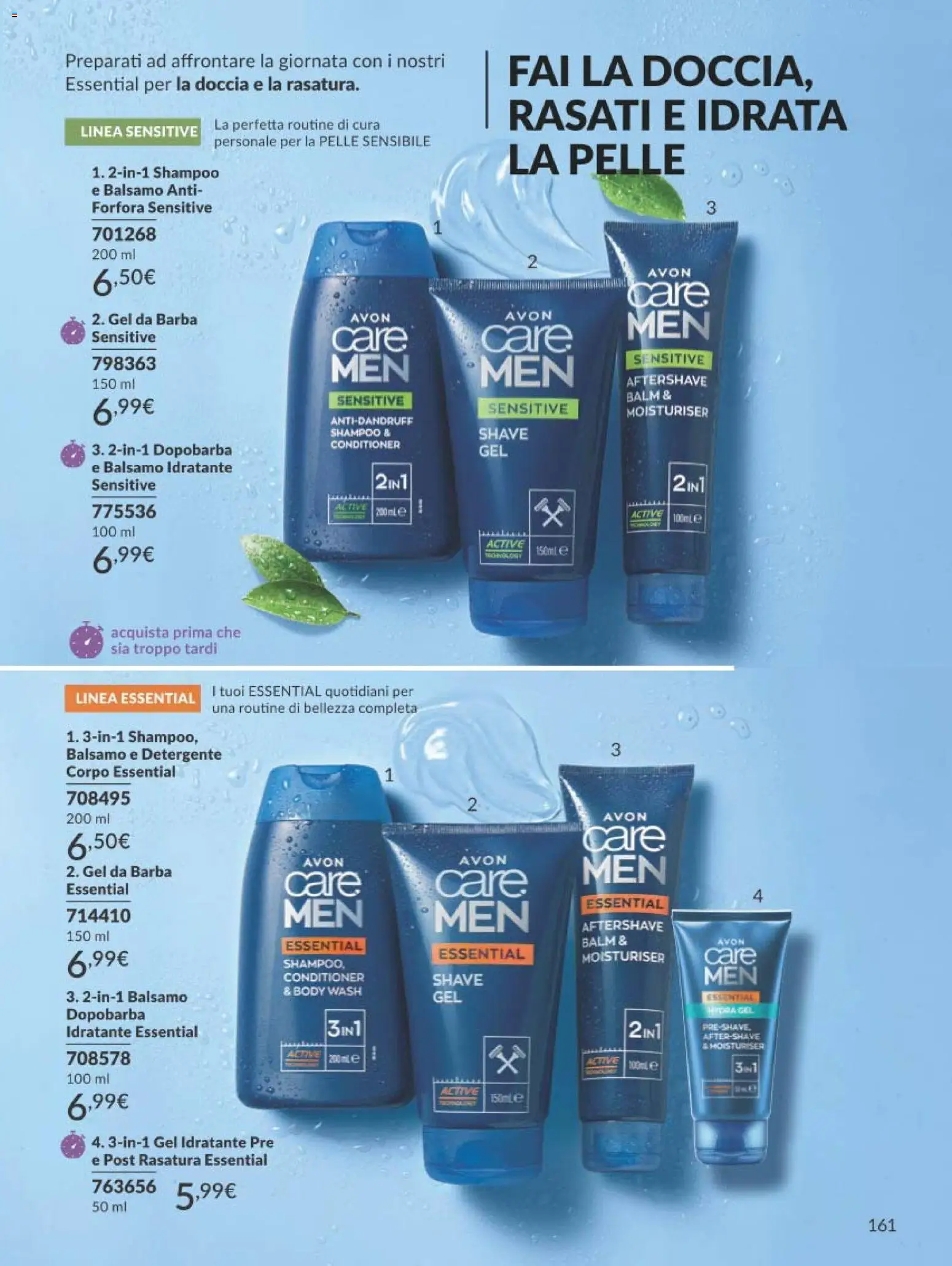 Volantino Avon del 01.04.2026 | Pagina: 161 | Prodotti: Shampoo, Balsamo, Detergente, Doccia