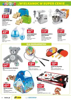 Pogląd oferty "E.Leclerc gazetka - Elbląg II" - ważna od 30.03.2026 | Strona: 8 | Produkty: Ciśnieniomierz, Robot, Stół, Gry
