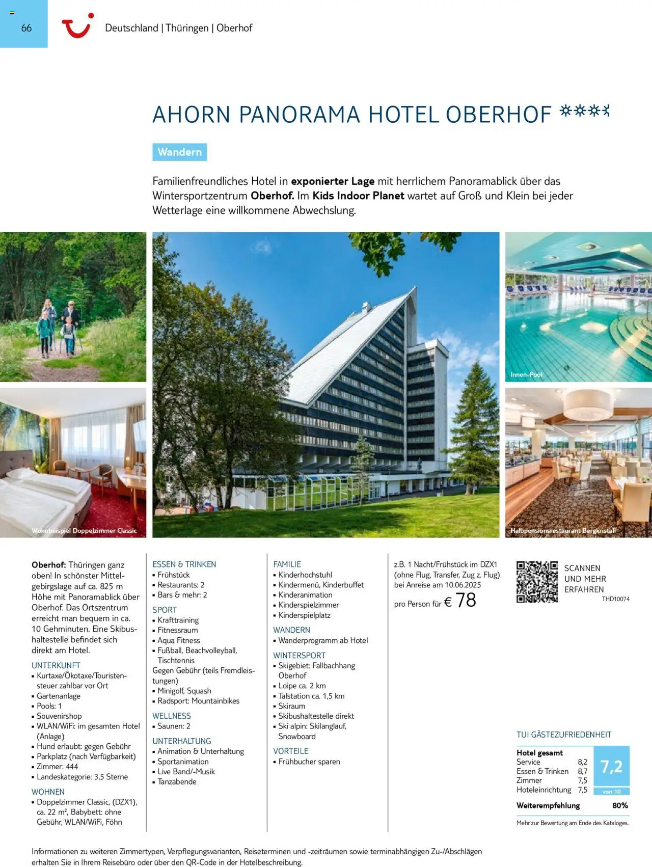 TUI Prospekt 	 – gültig ab 01.11.2024 | Seite: 66 | Produkte: Babybett, Ski, Snowboard, Föhn