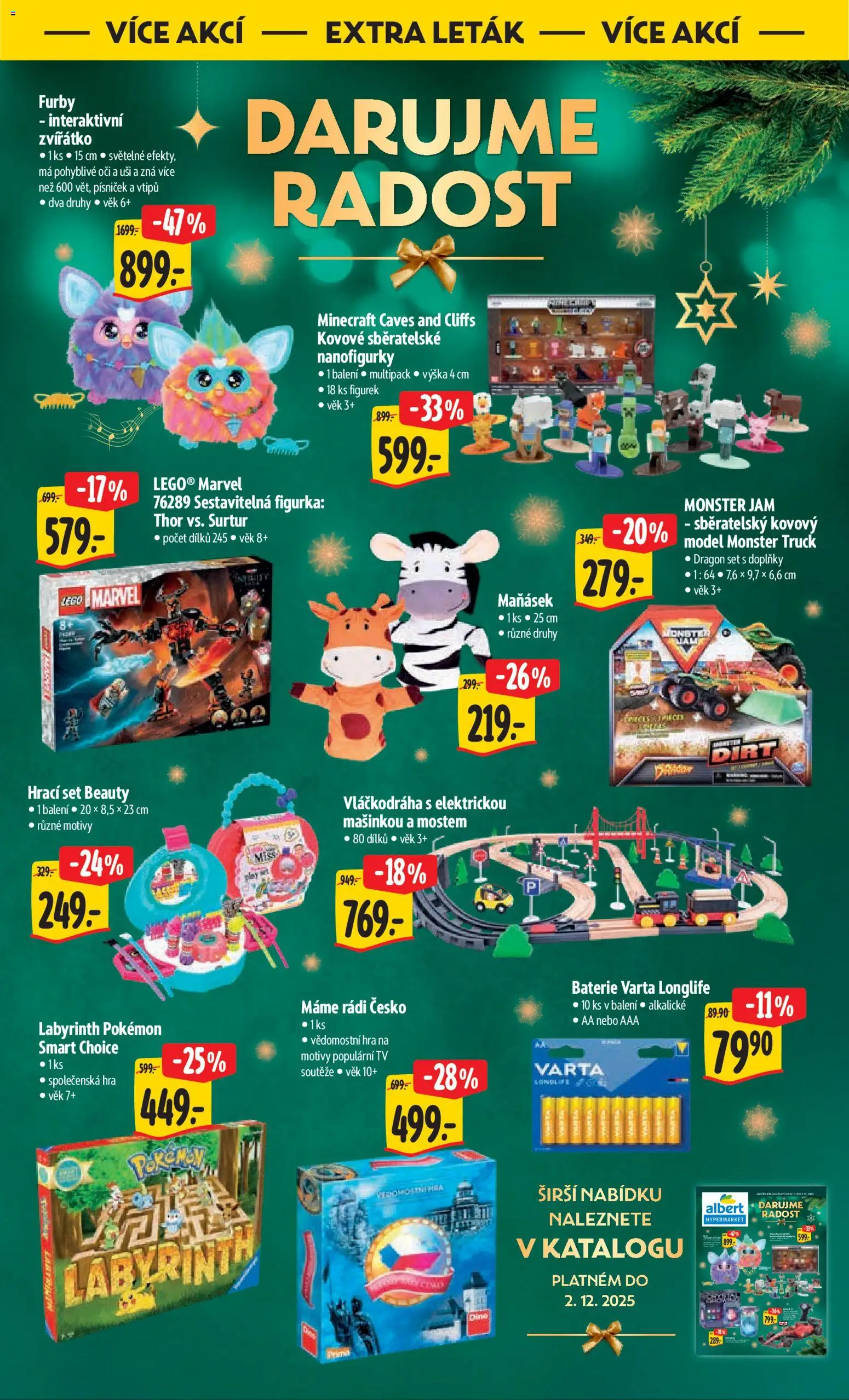 Albert leták - Hypermarket od 19.11.2025 | Strana: 45 | Produkty: Monster, LEGO, Hra, Vláčkodráha