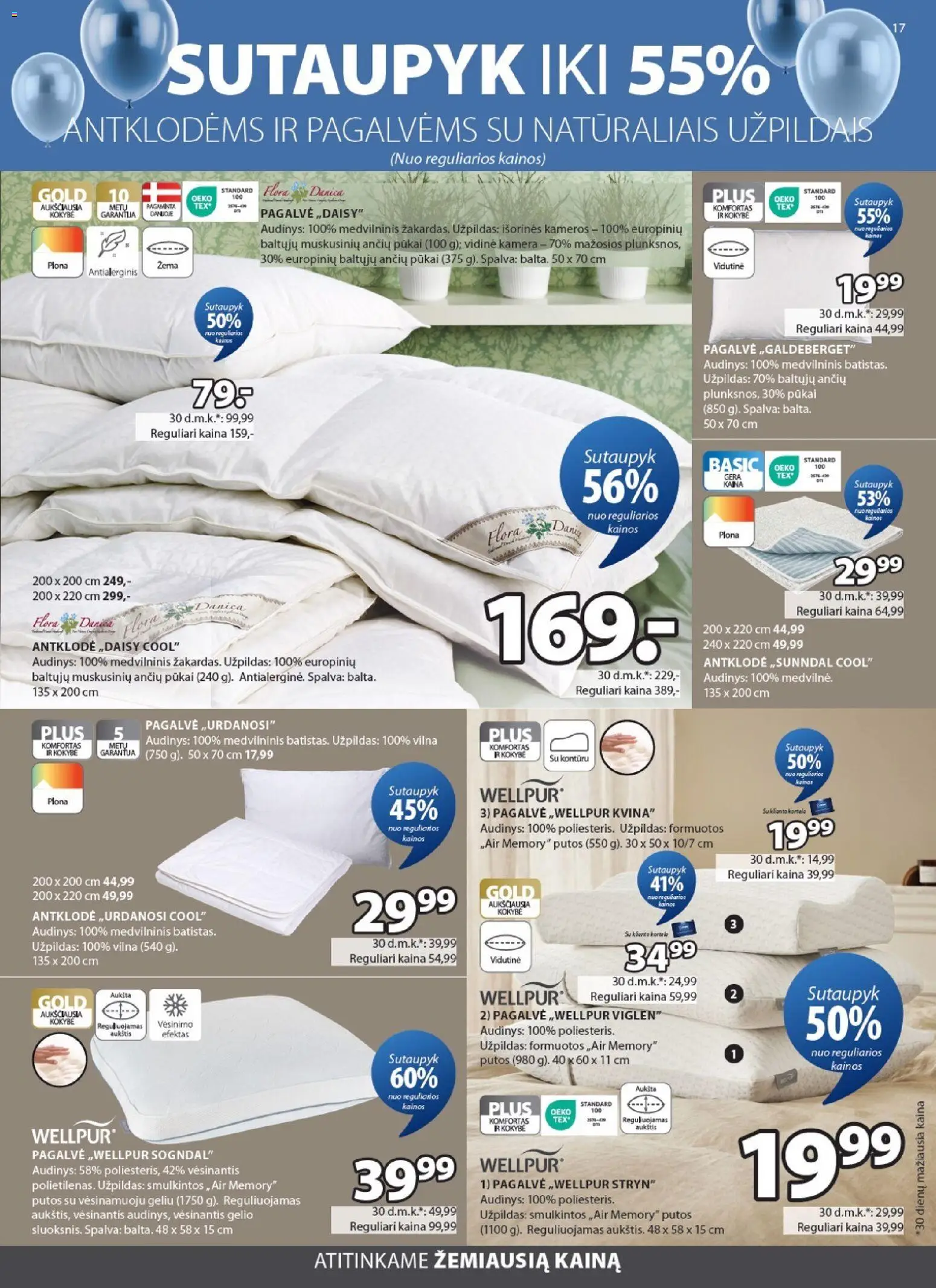 JYSK akcijos nuo 14.04.2026 | Puslapis: 17 | Prekių: Pagalvė, Antklodė, Kamera